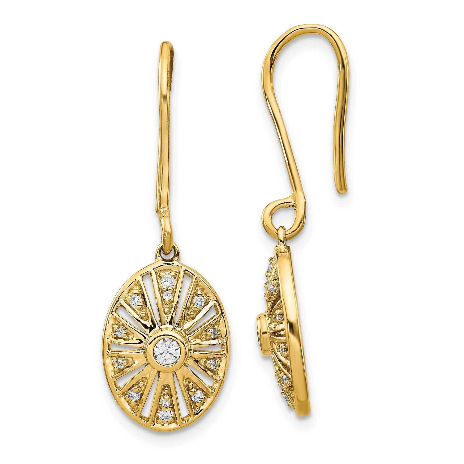 Vintage Earrings 14k Gold Diamond EM3948-020-YA, MPN: EM3948-020-YA, 883957258867
