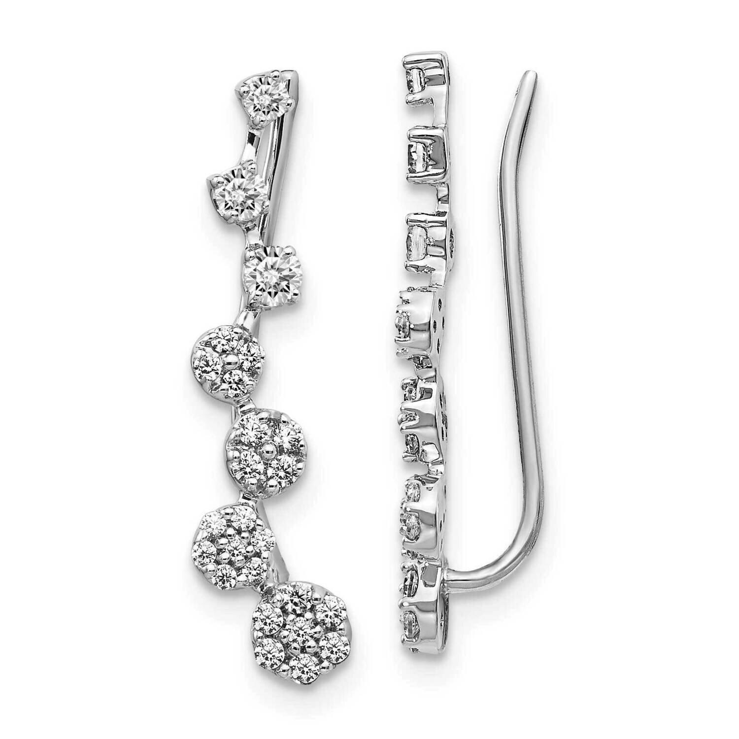 Earrings 14k White Gold Diamond EM4154-050-WA, MPN: EM4154-050-WA, 883957205687