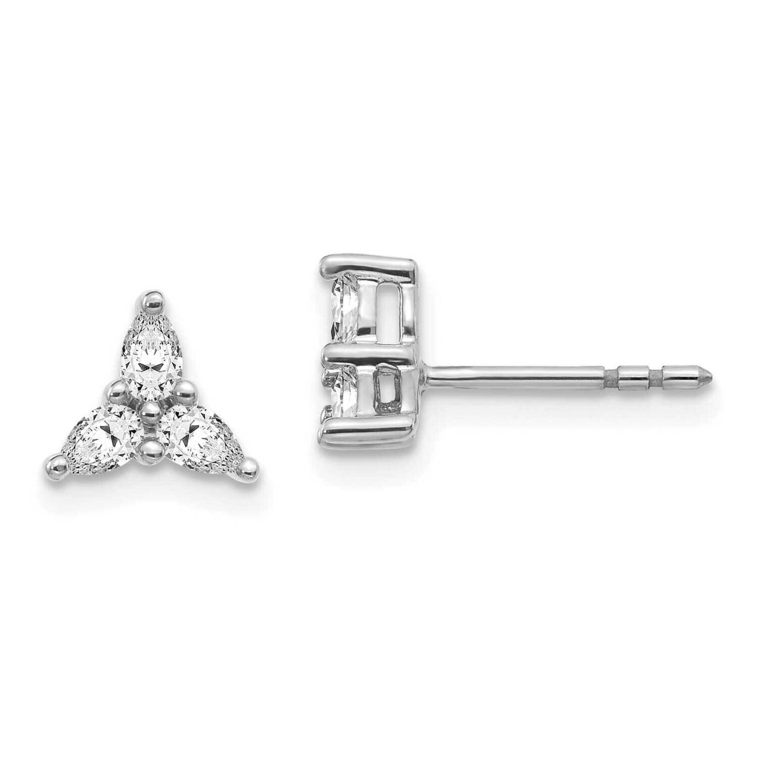 Earrings 14k White Gold Diamond EM4173-040-WA, MPN: EM4173-025-WA, 883957262130