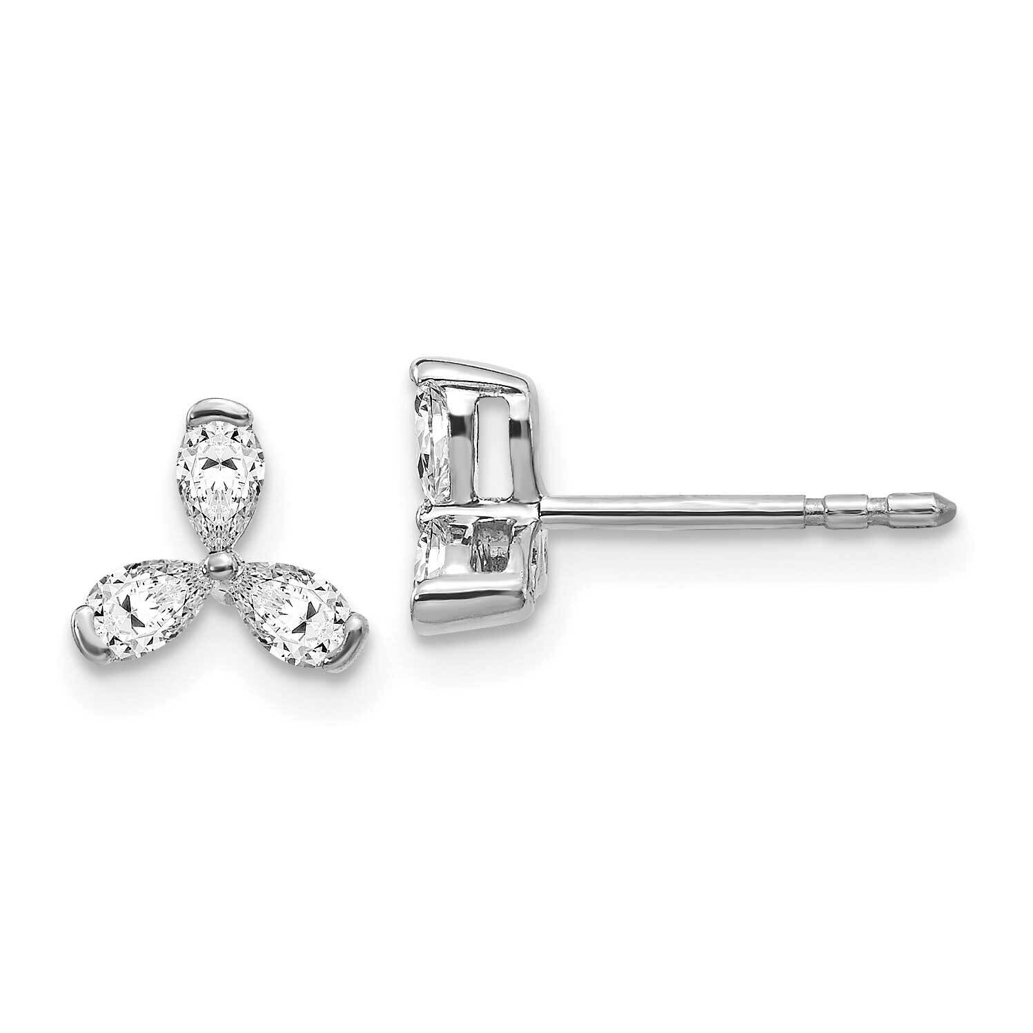 Earrings 14k White Gold Diamond EM4175-040-WA, MPN: EM4175-025-WA, 883957663654