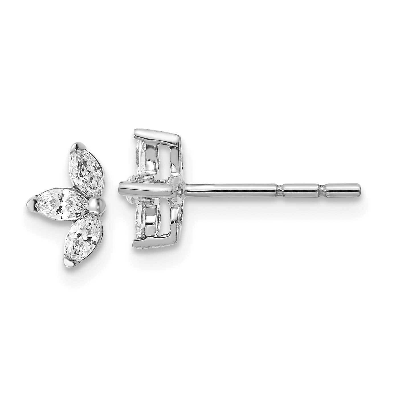 Earrings 14k White Gold Diamond EM4177-040-WA, MPN: EM4177-025-WA, 883957755304