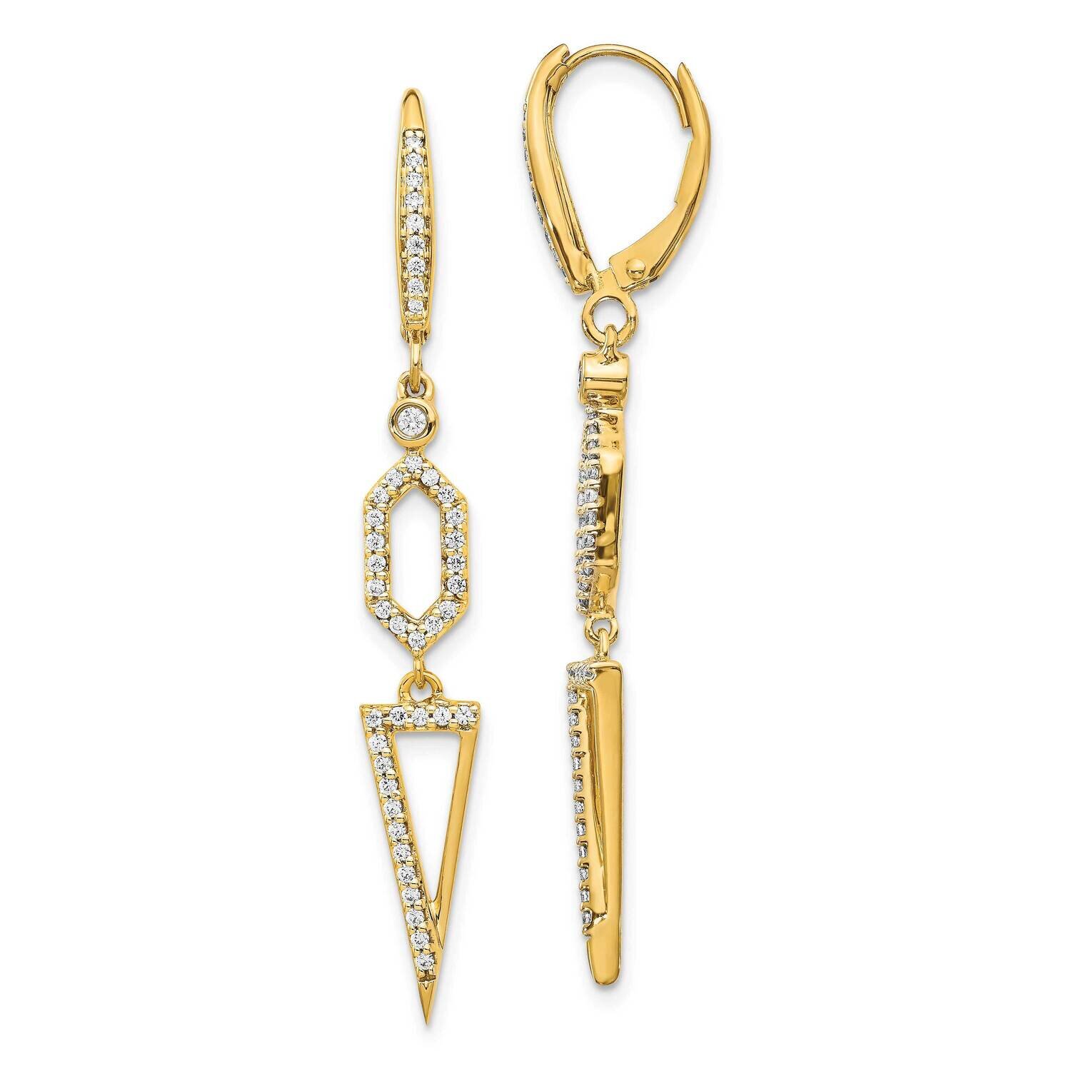 Earrings 14k Gold Diamond EM4187-045-YA, MPN: EM4187-045-YA, 883957205823