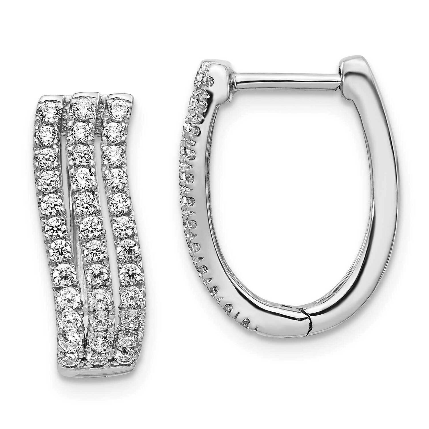Earrings 14k White Gold Diamond EM4215-075-WA, MPN: EM4215-075-WA, 883957262703