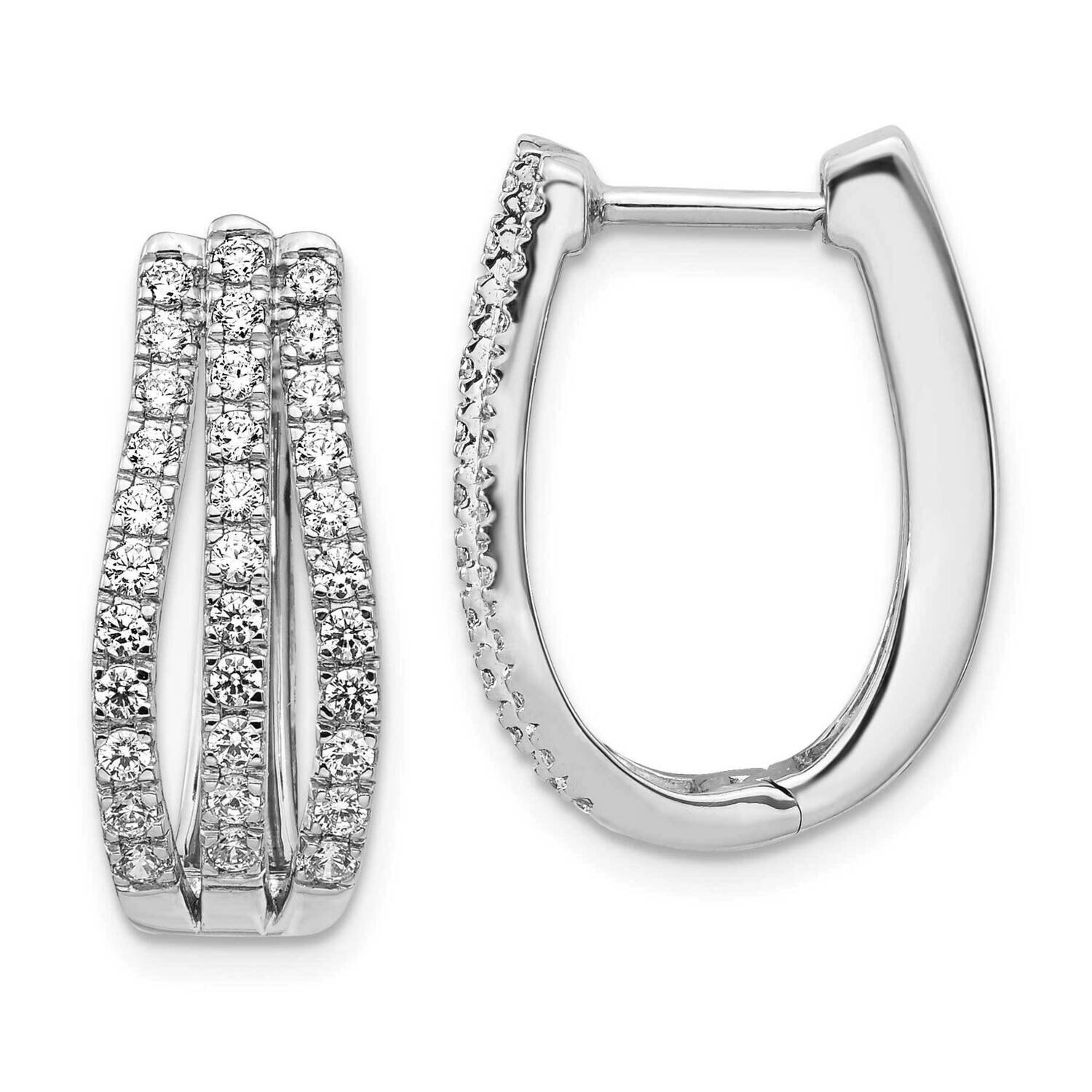 Earrings 14k White Gold Diamond EM4216-100-WA, MPN: EM4216-100-WA, 191101480126