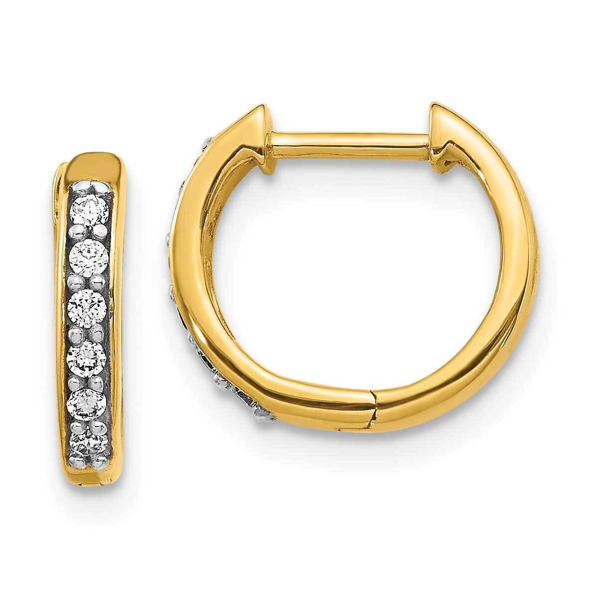 Diamond Hoop Earrings 14k Yellow Gold EM4263-012-YA