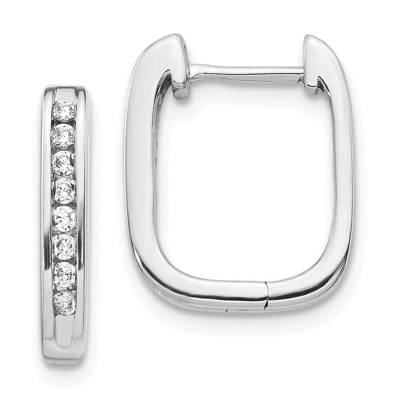 Complete Hinged Hoop Earrings 14k White Gold Diamond EM5373-025-WA, MPN: EM5373-025-WA, 883957755397