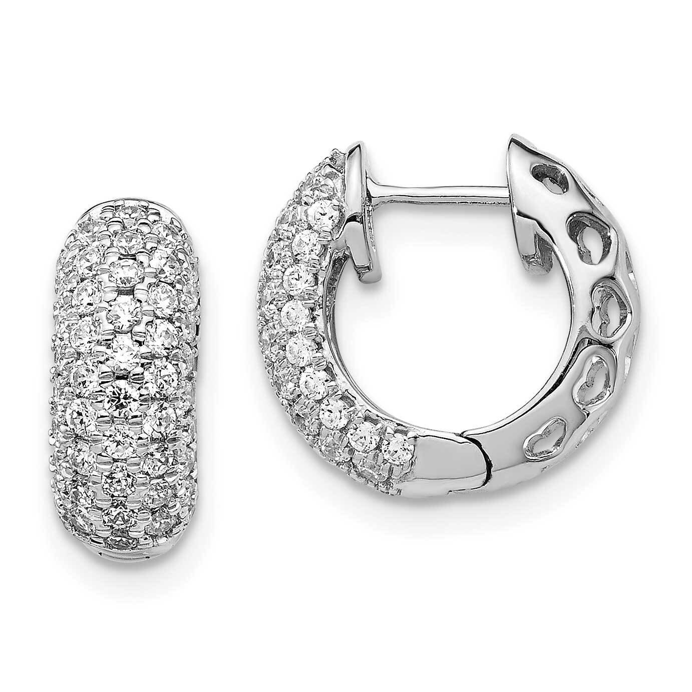 Earrings 14k White Gold Diamond EM5389-075-WA, MPN: EM5389-075-WA, 191101333415