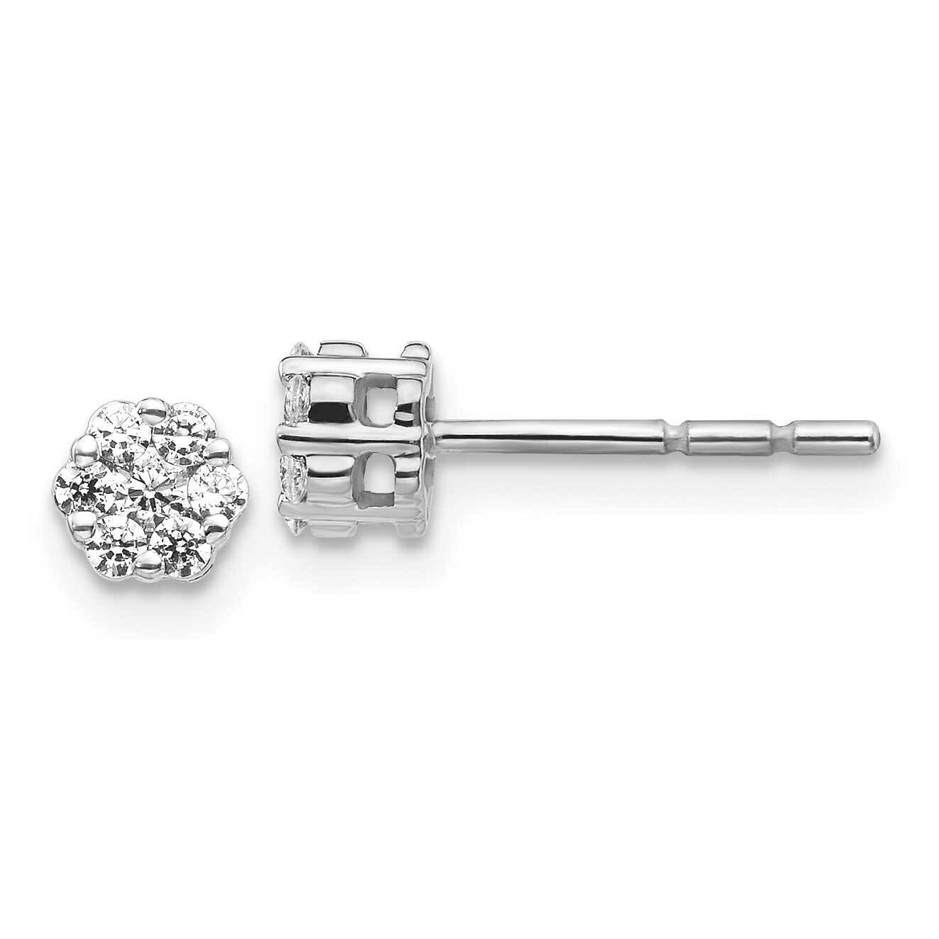 Cluster Earrings 14k White Gold Diamond EM5455-025-WA, MPN: EM5455-025-WA, 883957453453