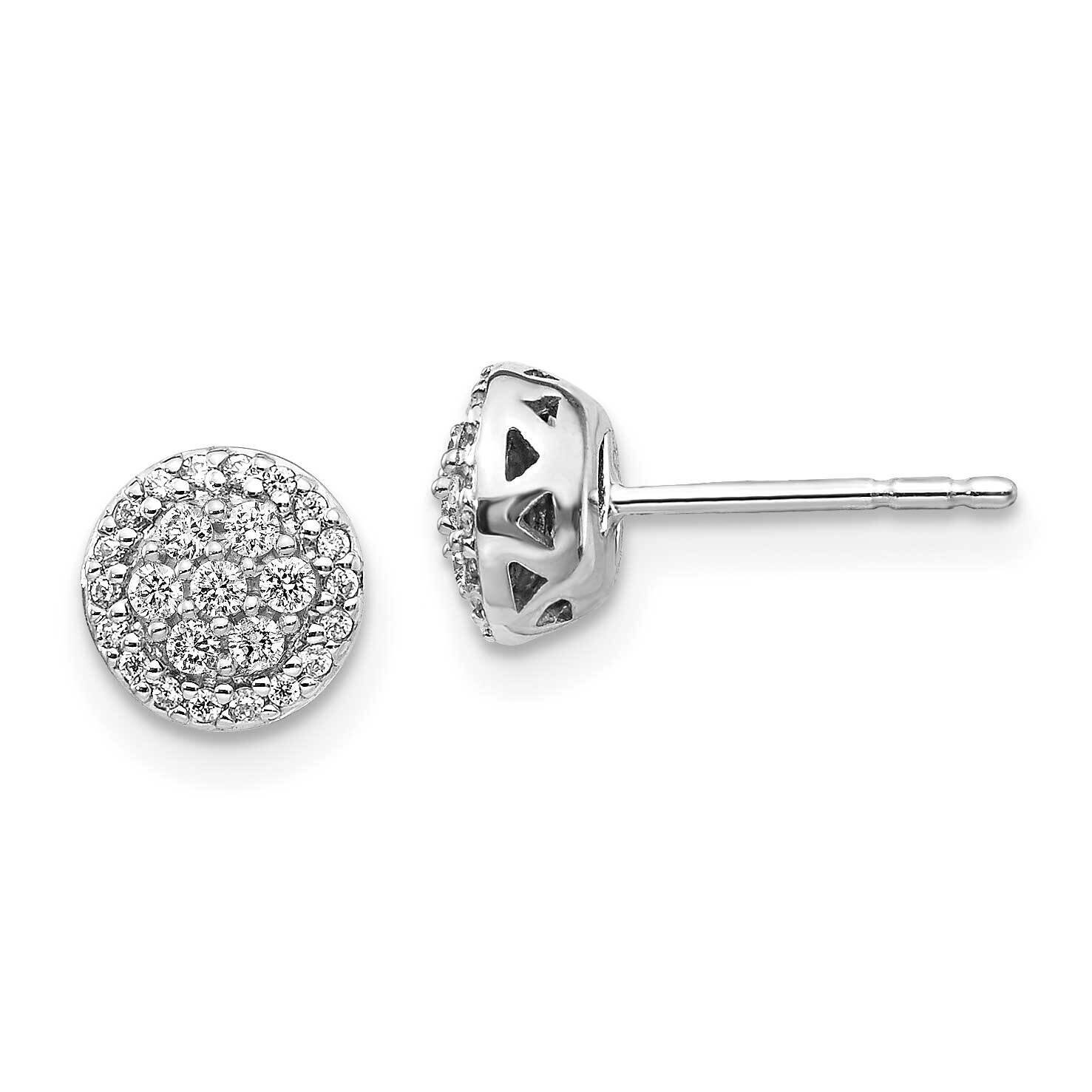 Cluster Earrings 14k White Gold Diamond EM5461-025-WA, MPN: EM5461-025-WA, 883957273136