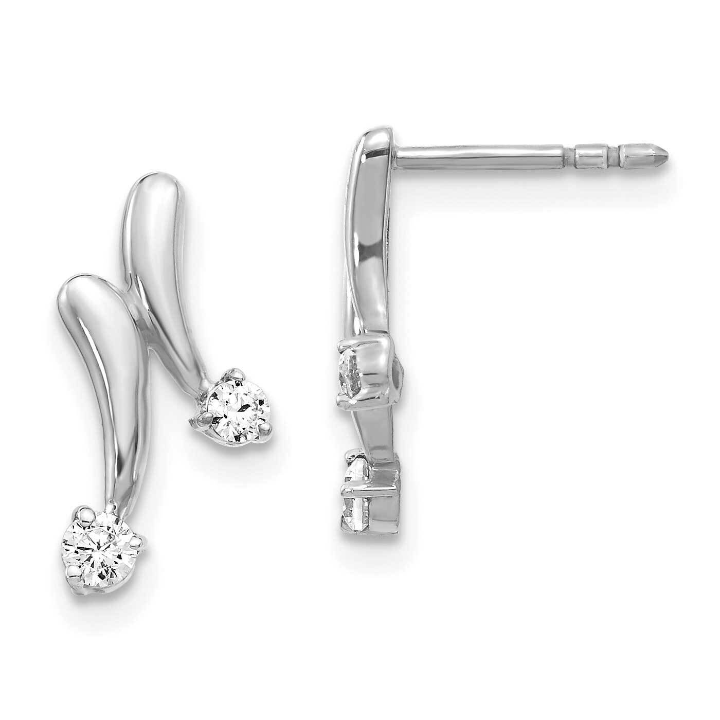 Earrings 14k White Gold Diamond EM5491-020-WA