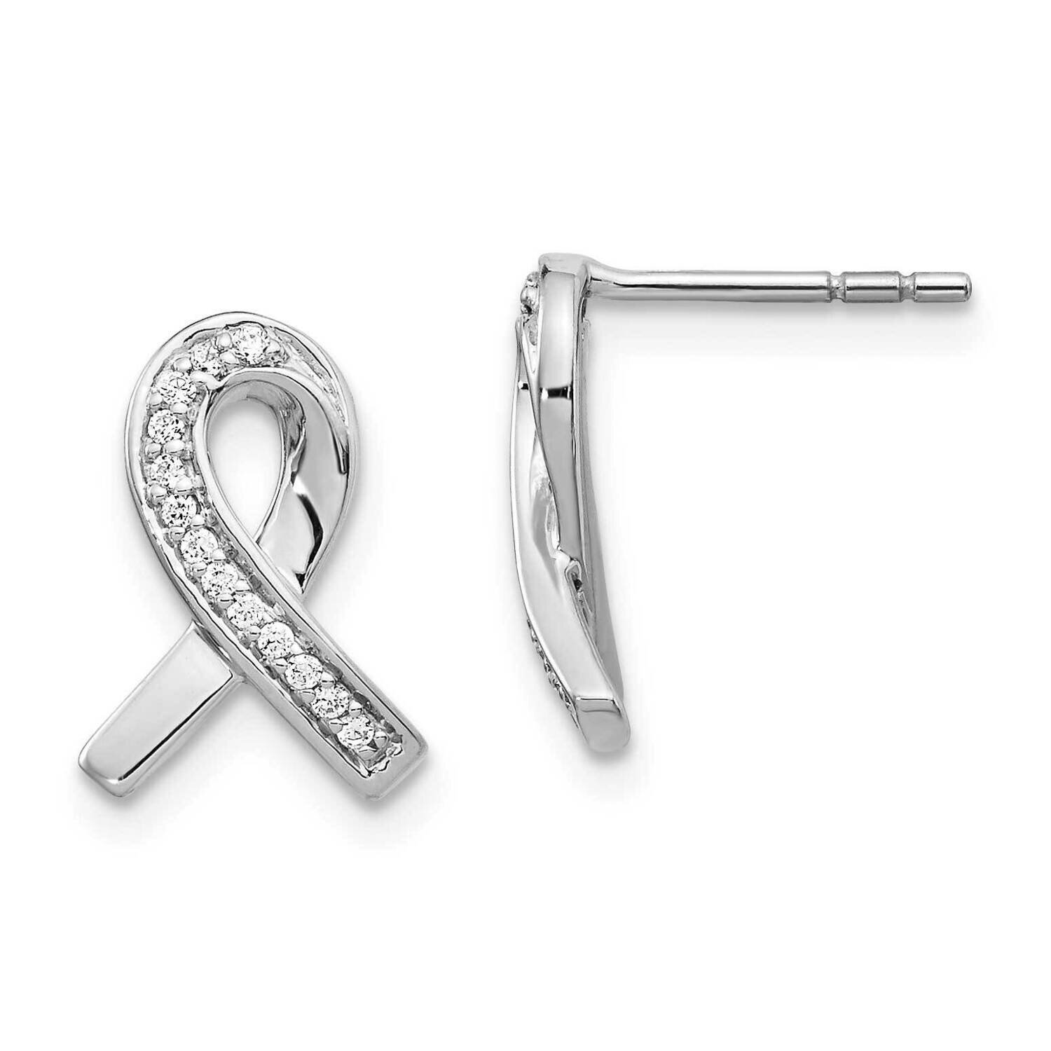 Earrings 14k White Gold Diamond EM5512-010-WA, MPN: EM5512-010-WA, 883957464503