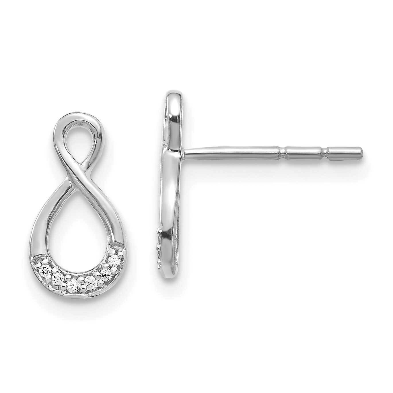 Post Earrings 14k White Gold Diamond EM5515-005-WA, MPN: EM5515-005-WA, 883957464534