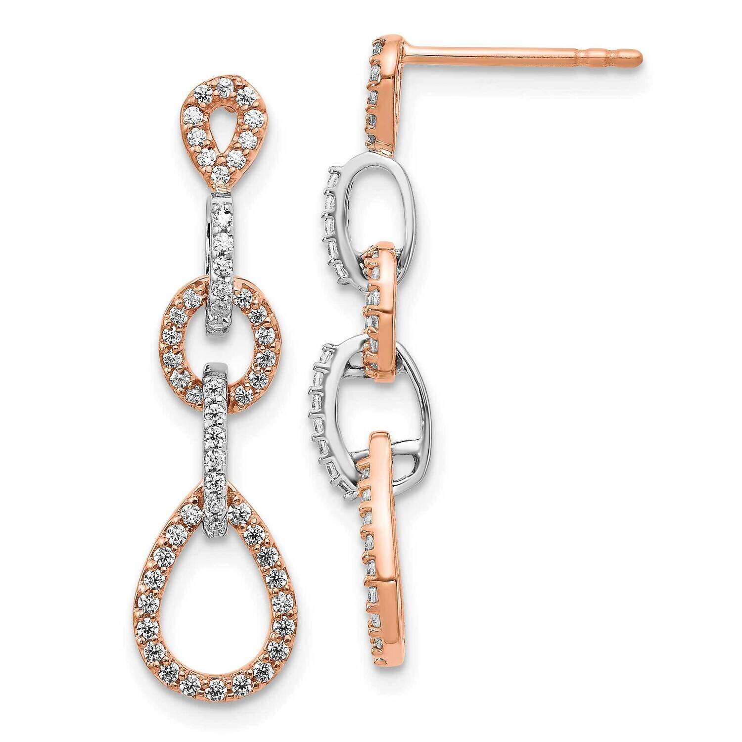 Diamond Vintage Earrings 14k Two-Tone Gold EM5557-050-WRA, MPN: EM5557-050-WRA, 883957273709