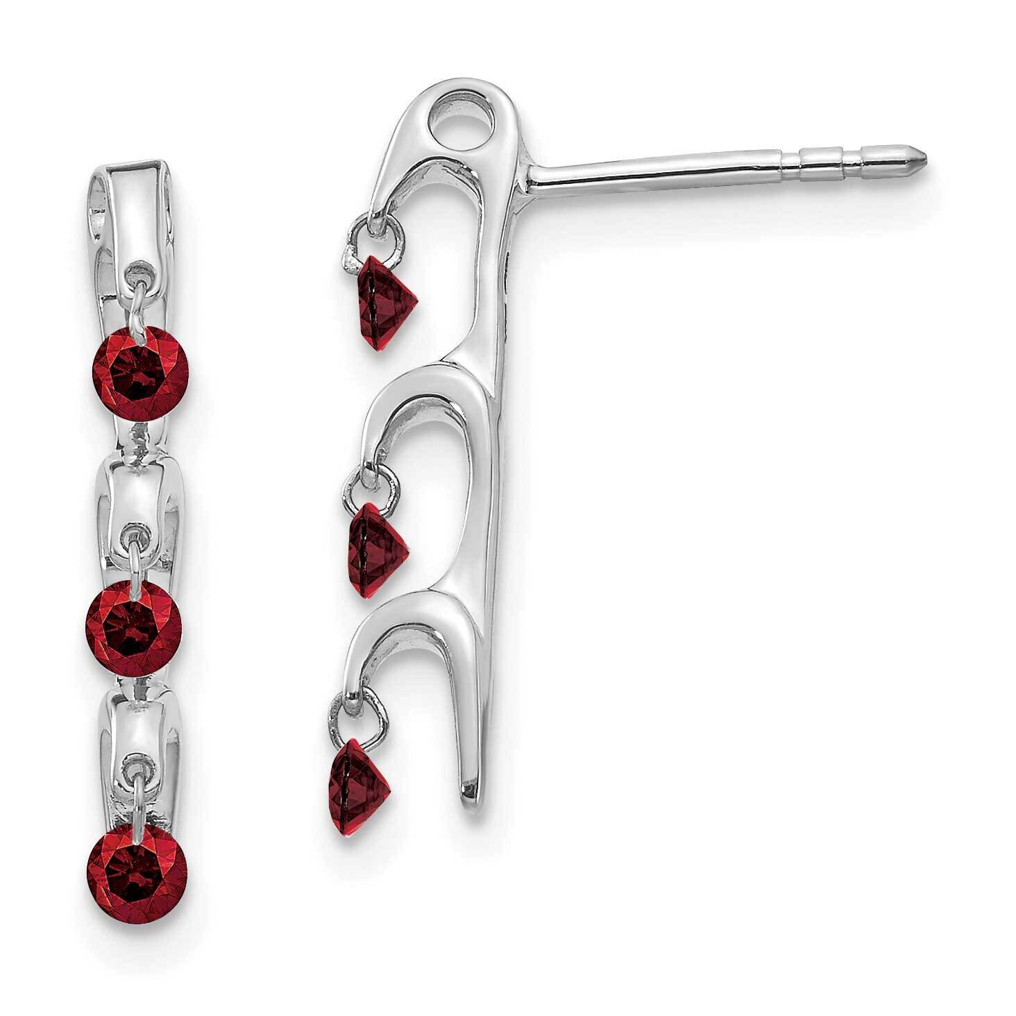 Red Diamond Earrings 14k White Gold EM5580-RD-033-WA, MPN: EM5580-RD-033-WA, 883957273914
