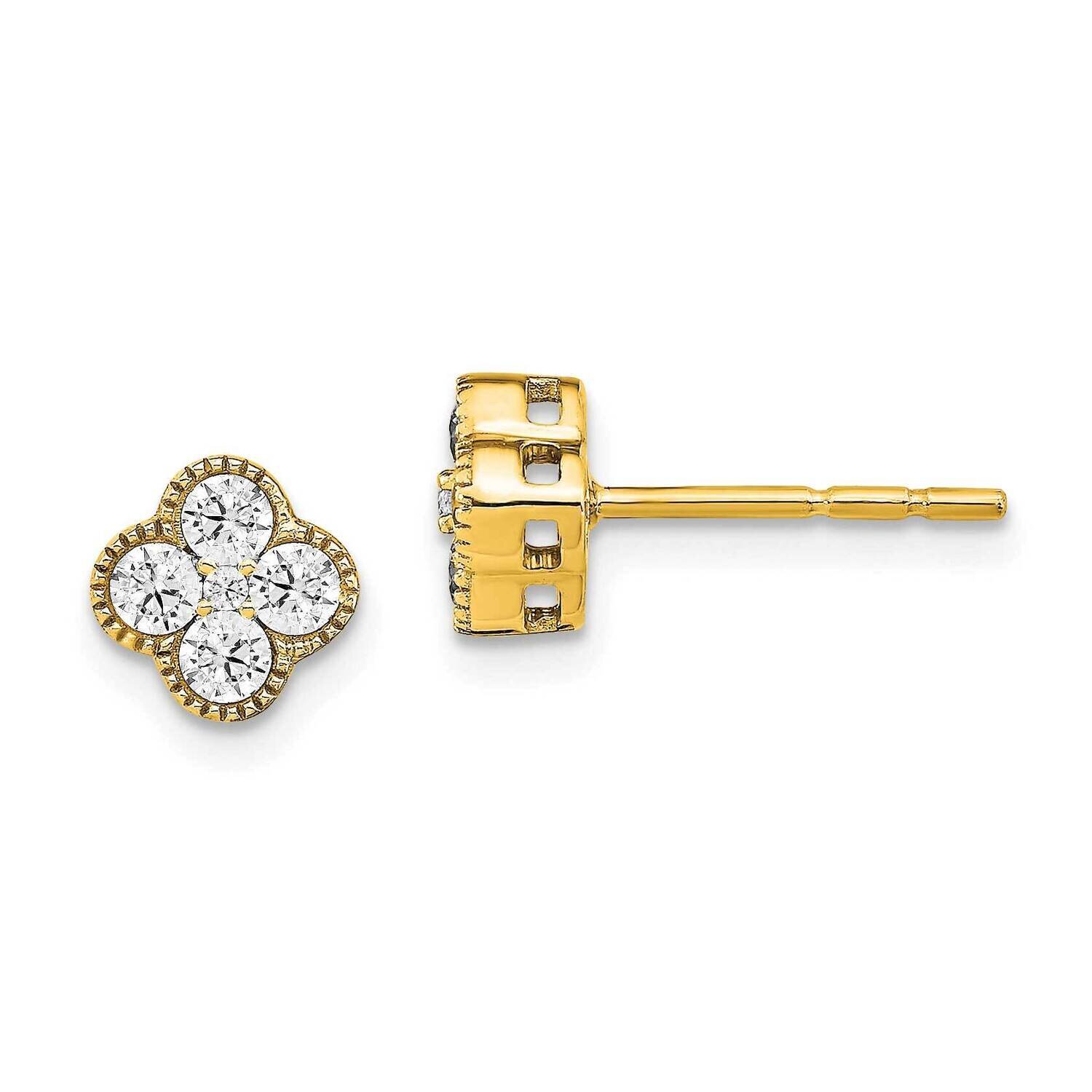 Diamond Vs/Si, D E F, Bloom Post Earrings 14k Yellow Gold True Origin Lab Grown EM6346-050-YLD, MPN…