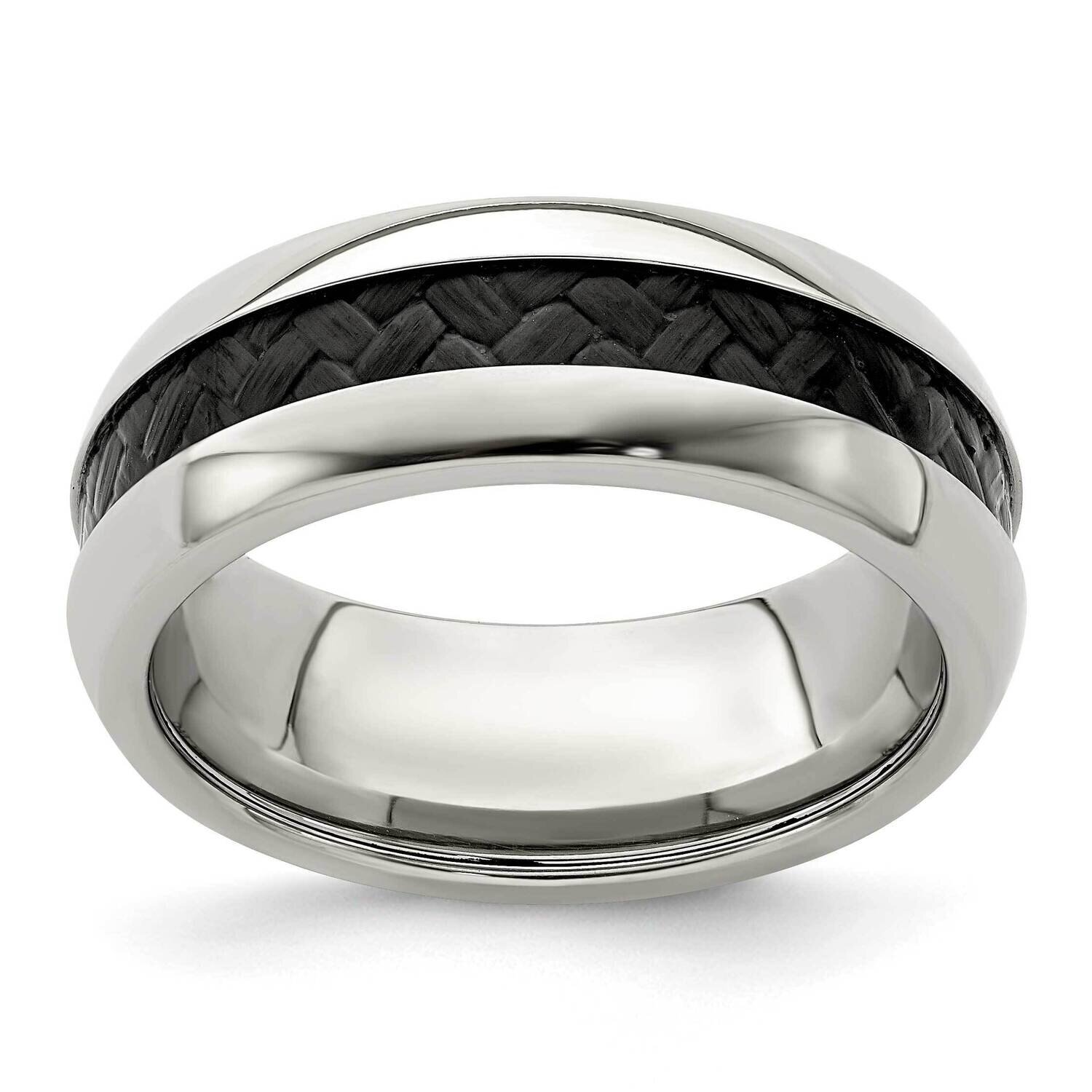 Edward Mirell Black Carbon Fiber 8mm Band Stainless Steel EMR324-10, MPN: EMR324, 191101331961