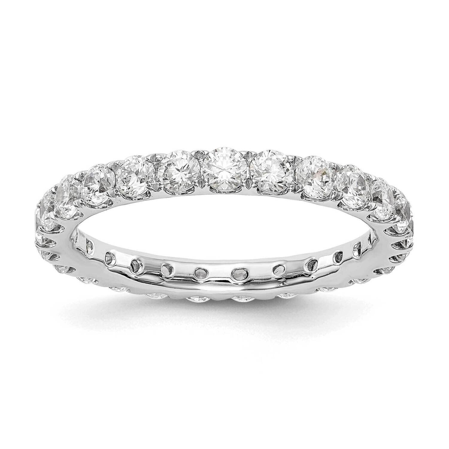 Diamond Vs/Si, D E F, 1 1/2Ct. Eternity Band 14k White Gold True Origin Lab Grown ET0005-150-45W4LD…
