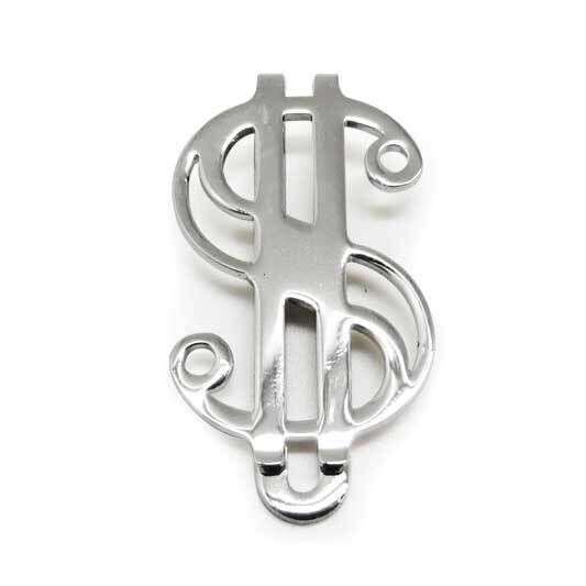 Money Clip with Dollar Design Silver-tone GM12364
