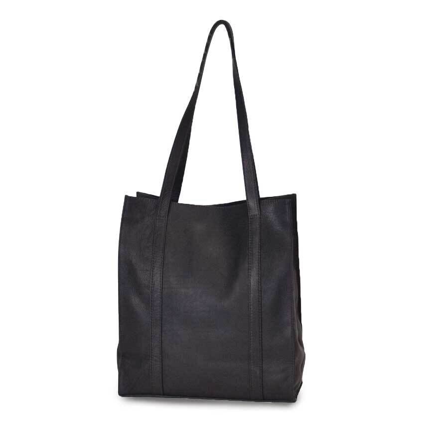 Black Tote Bag with Front Pocket GM12736
