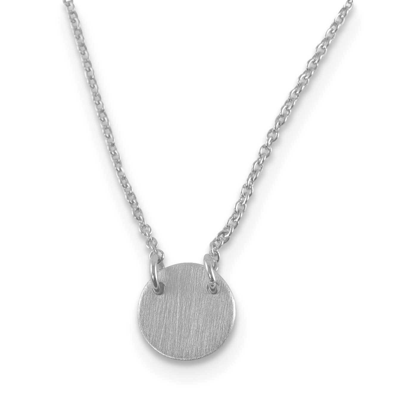 Brass Necklace with Engravable Disc and 2 Extender Silver-tone GM21938, MPN: GM21938,