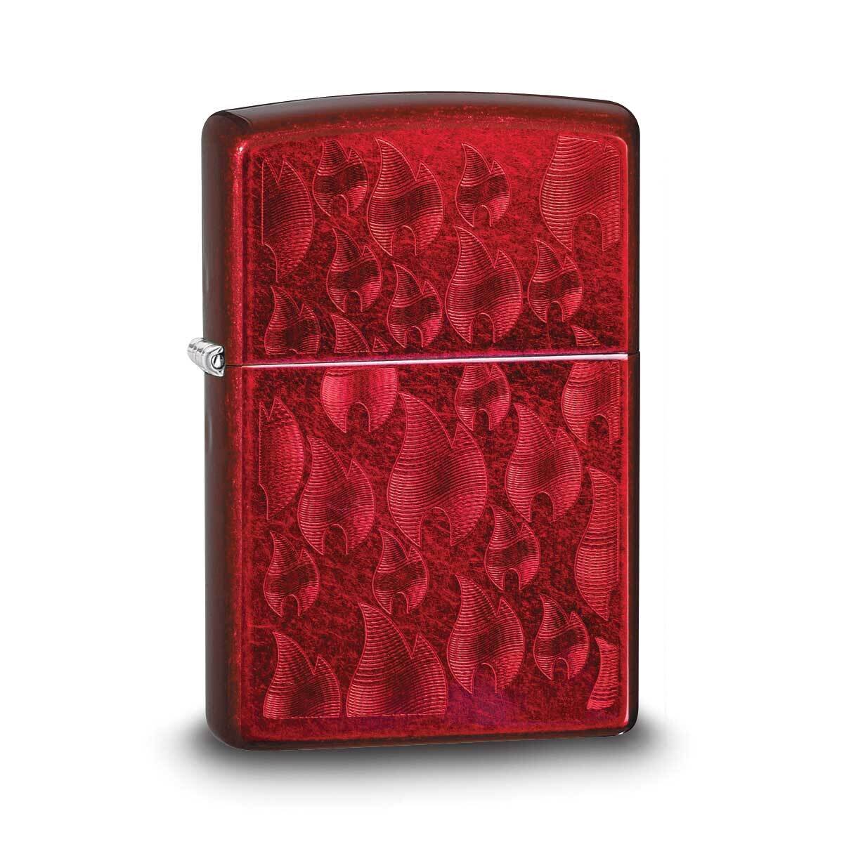 Zippo Candy Apple Red Iced Flame Lighter GM22077