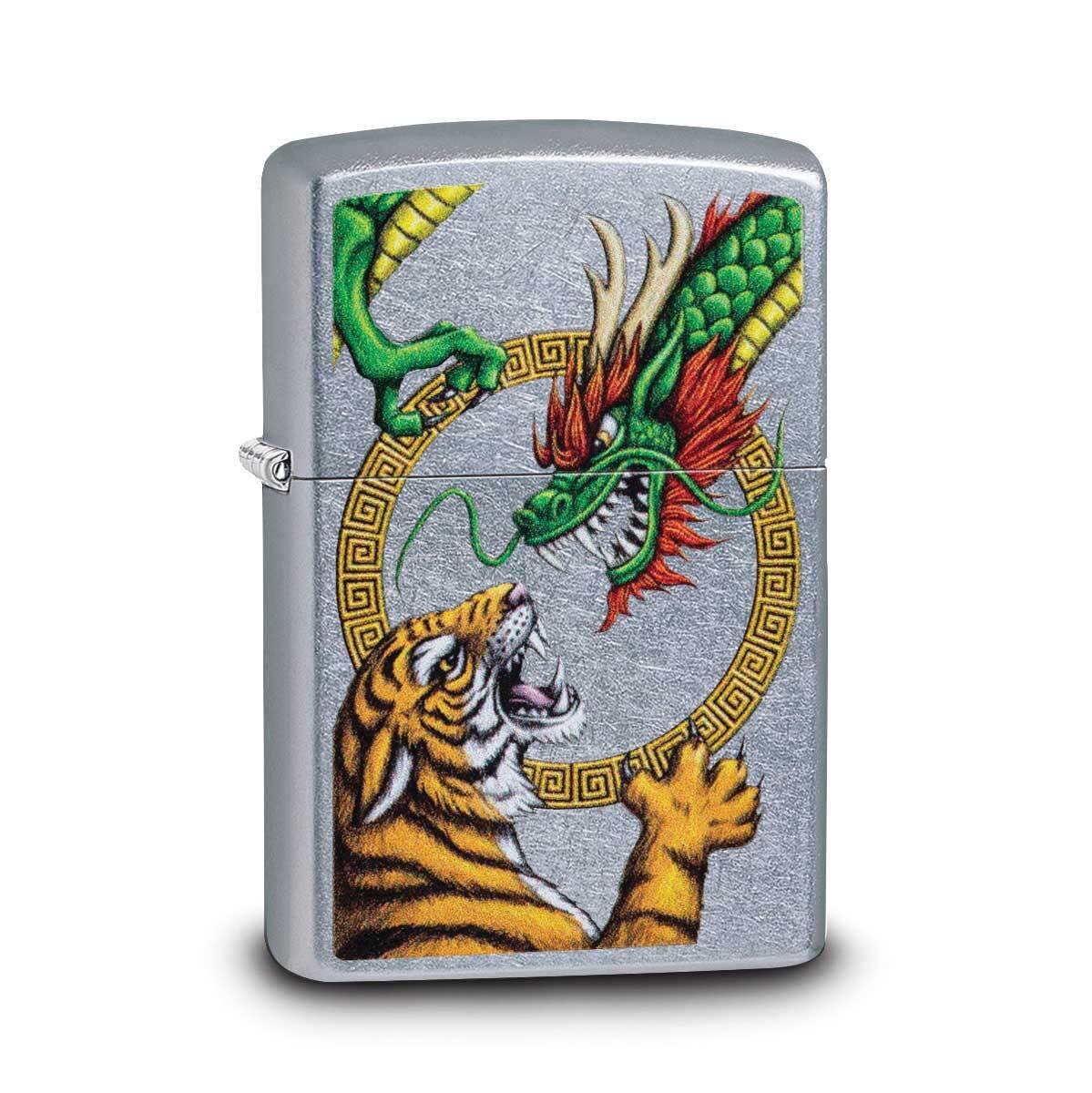 Zippo Street Chrome Tiger and Dragon Lighter GM22083