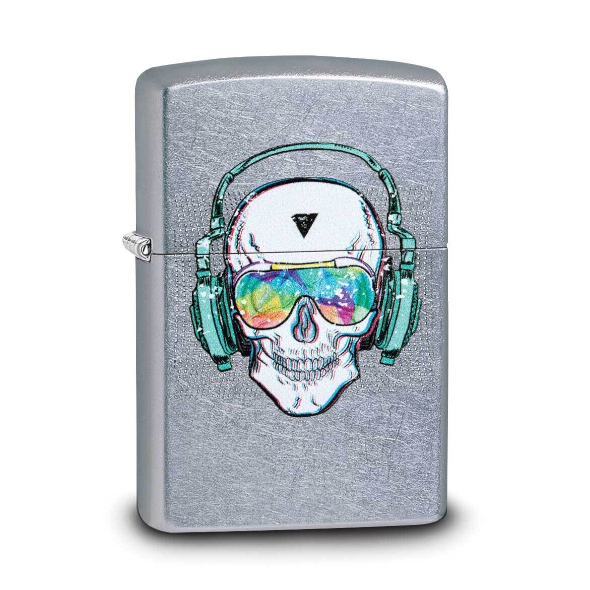 Zippo Street Chrome Skull with Headphones Lighter GM22091, MPN: GM22091, 191693088533