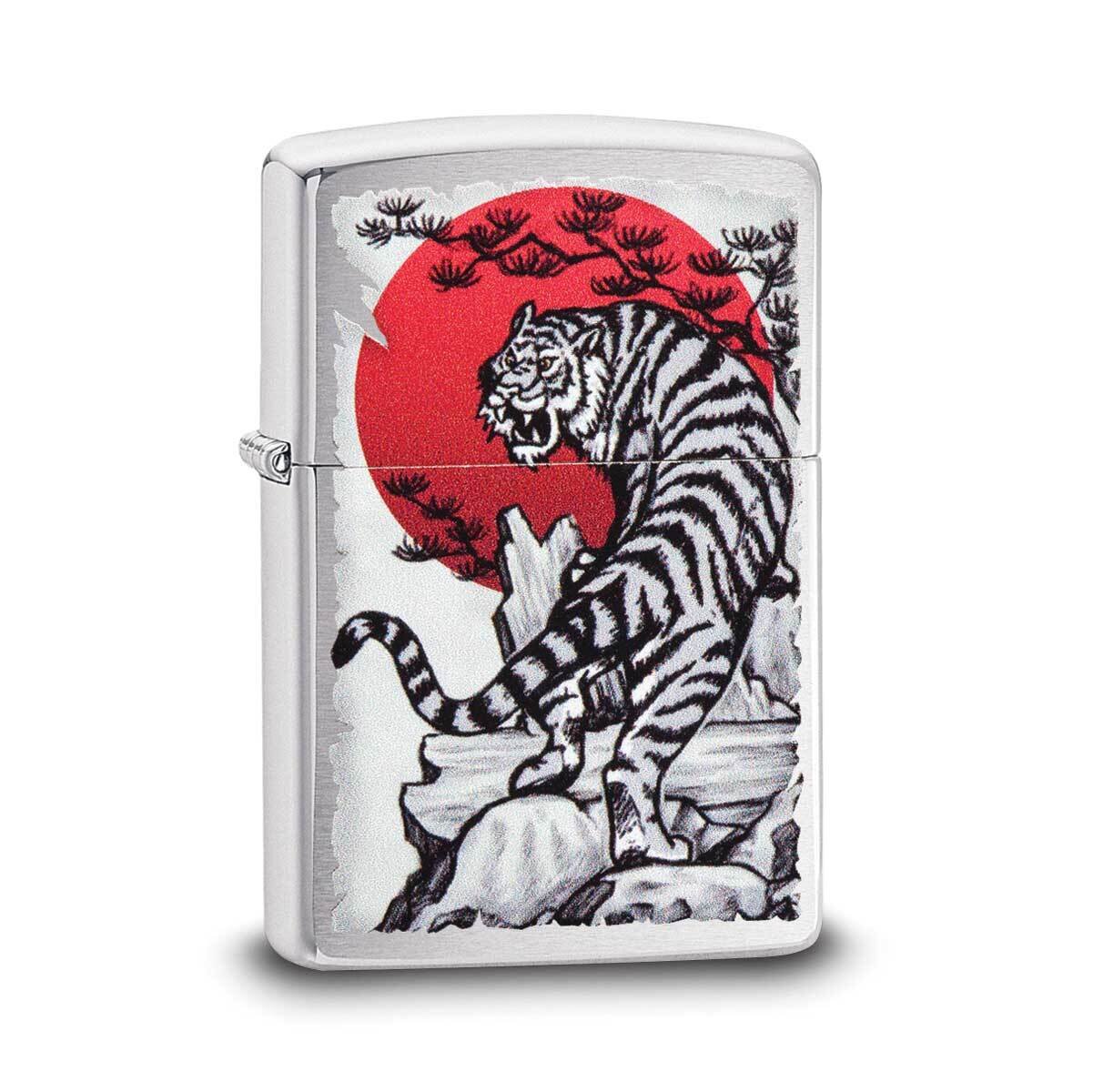 Zippo Brushed Chrome Tiger and Blood Moon Lighter GM22115, MPN: GM22115, 191693091663