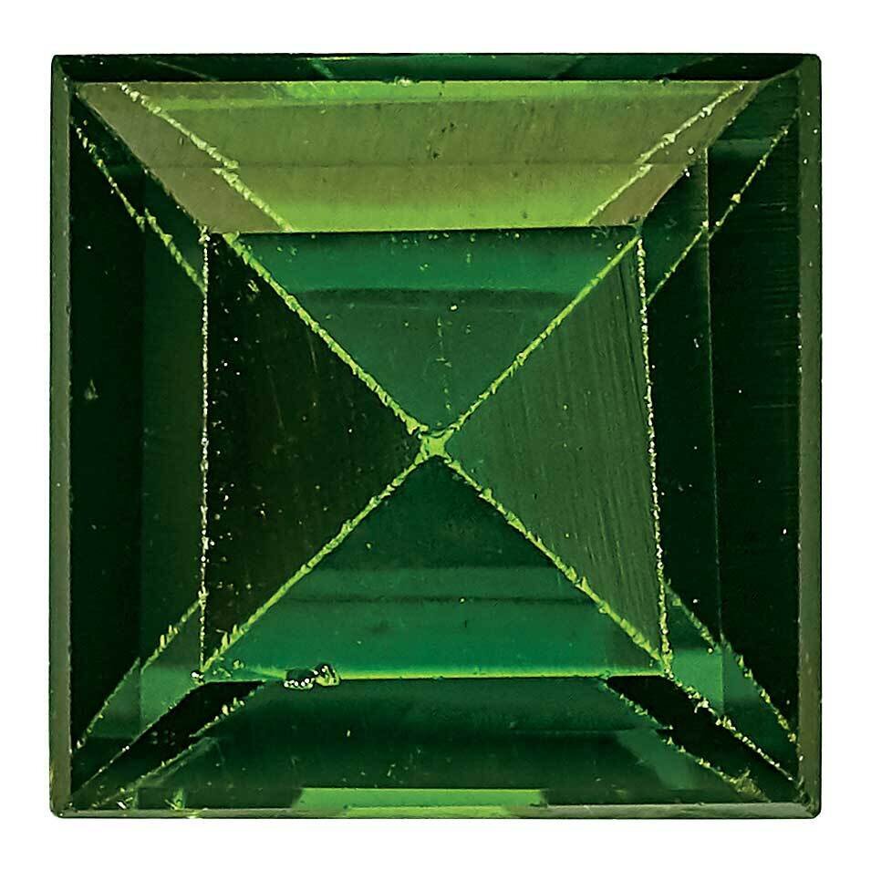 Green Tourmaline 4mm Square Step Cut AA Quality GT-0400-SQS-AA, MPN: GT-SQS-AA,