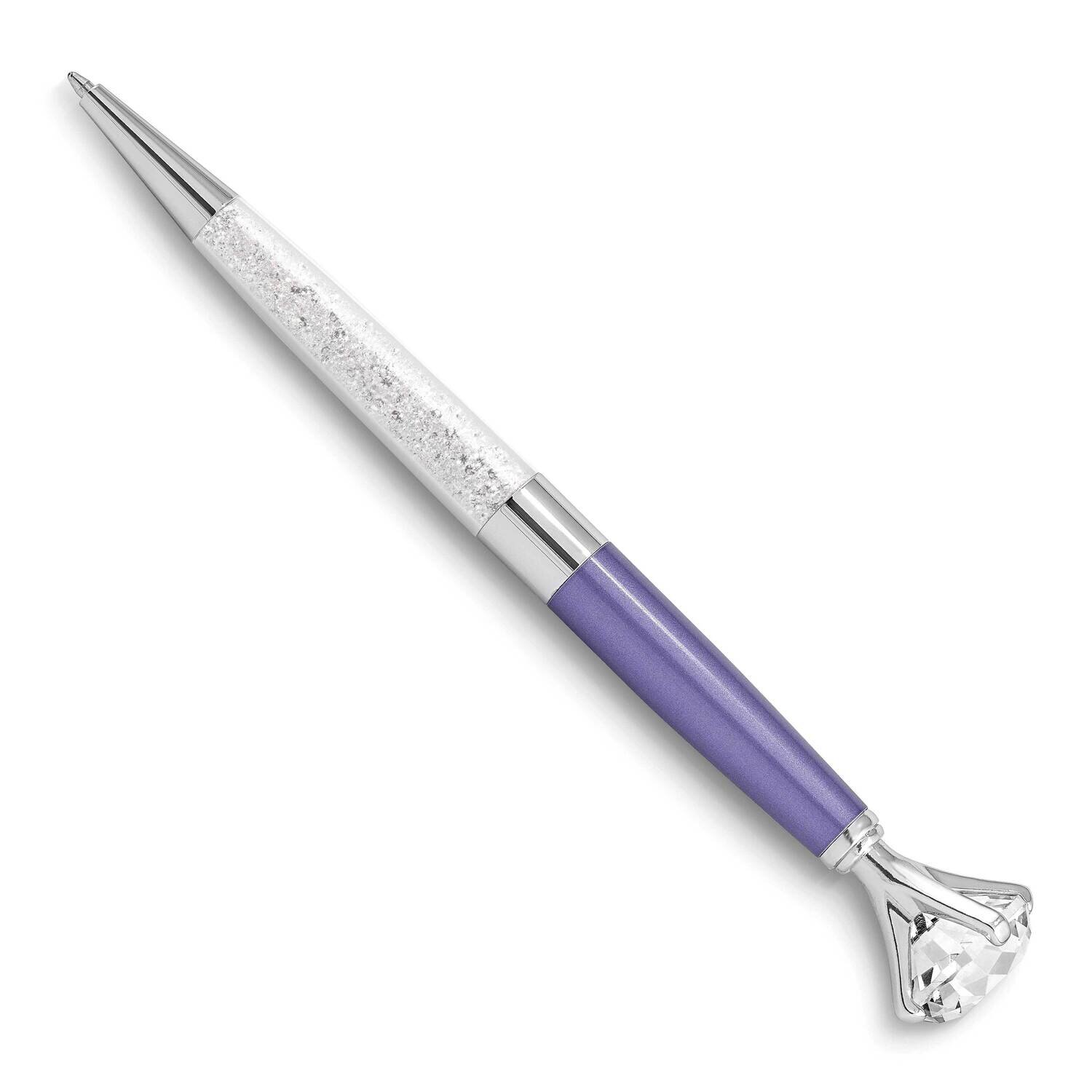Purple Filled Ballpoint Pen with Big Top Crystal JBP113PU