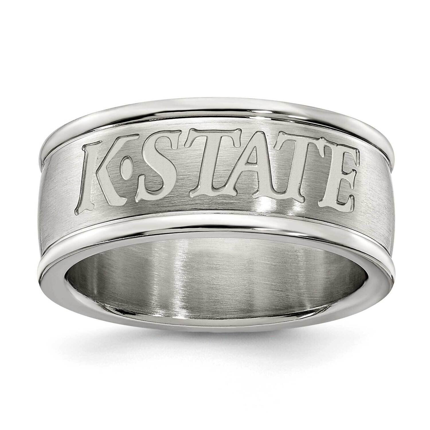 Kansas State University Logo Band Ring Stainless Steel KSU335-SZ6