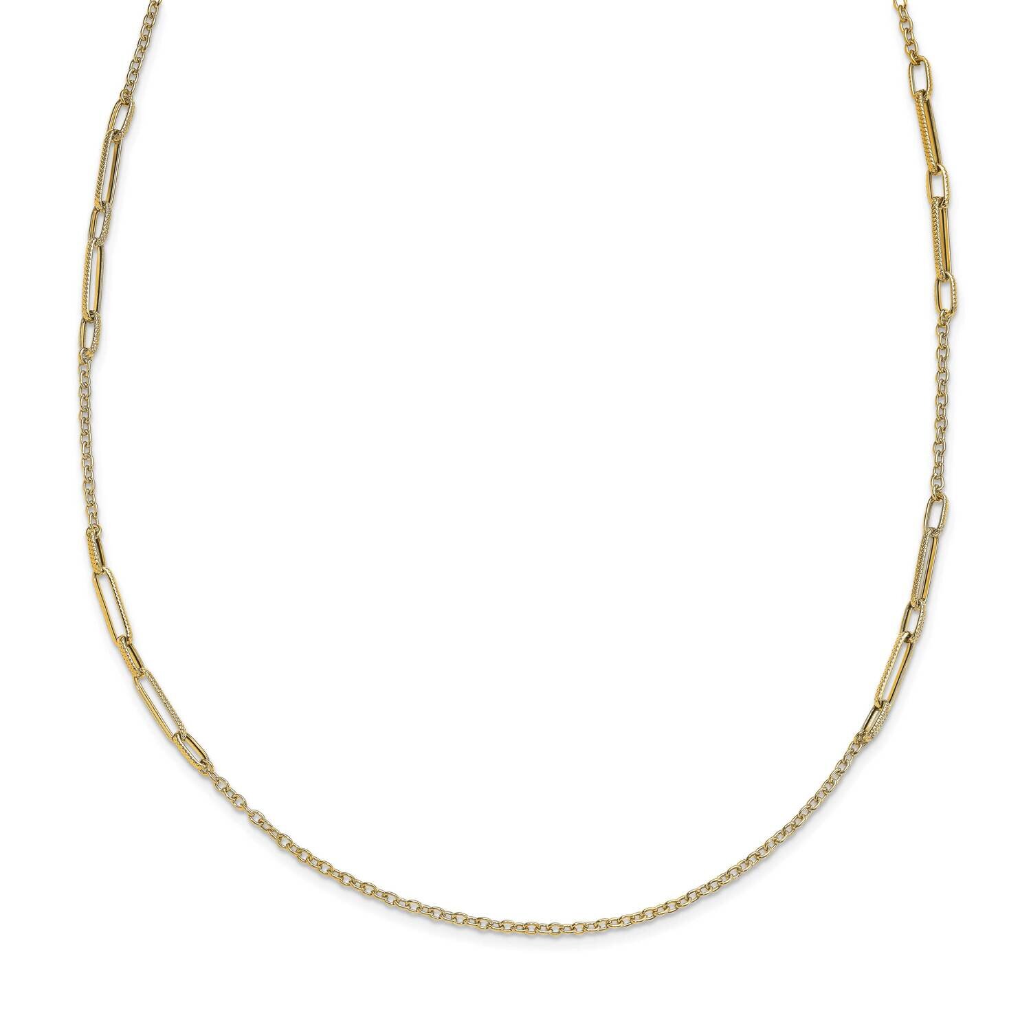 Textured Necklace 14k Polished Gold LF1452-27.5, MPN: LF1452-27.5, 191101738920