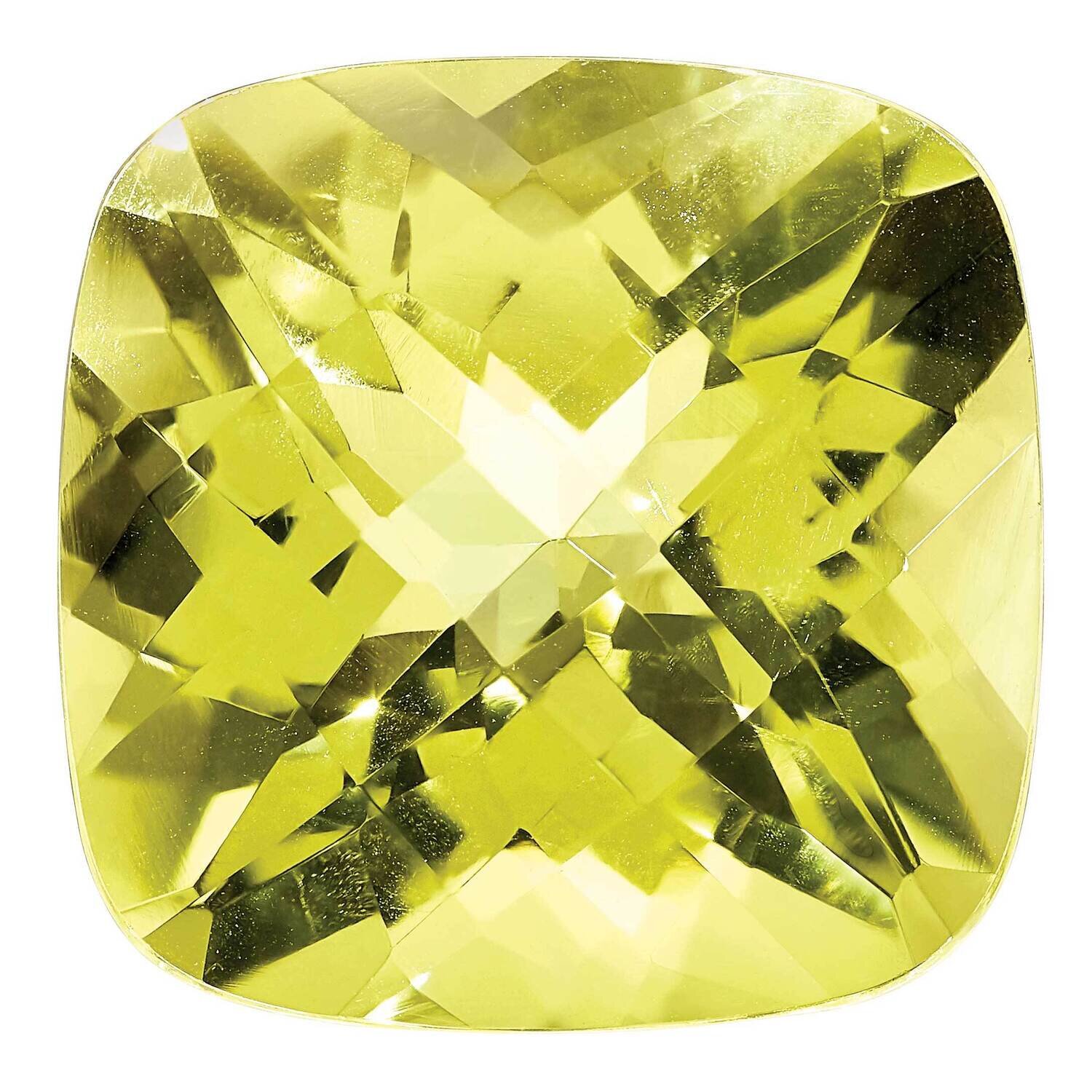 Lemon Quartz 8mm Cushion Checkerboard AA Quality LQ-0800-CUX-AA, MPN: LQ-CUX-AA,