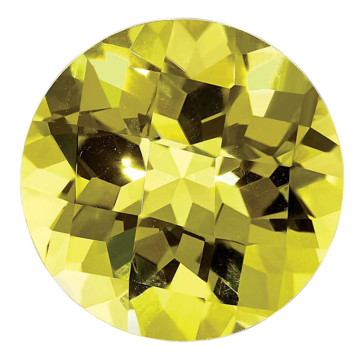Lemon Quartz 10mm Round Checkerboard AA Quality LQ-1000-RDX-AA, MPN: LQ-RDX-AA,