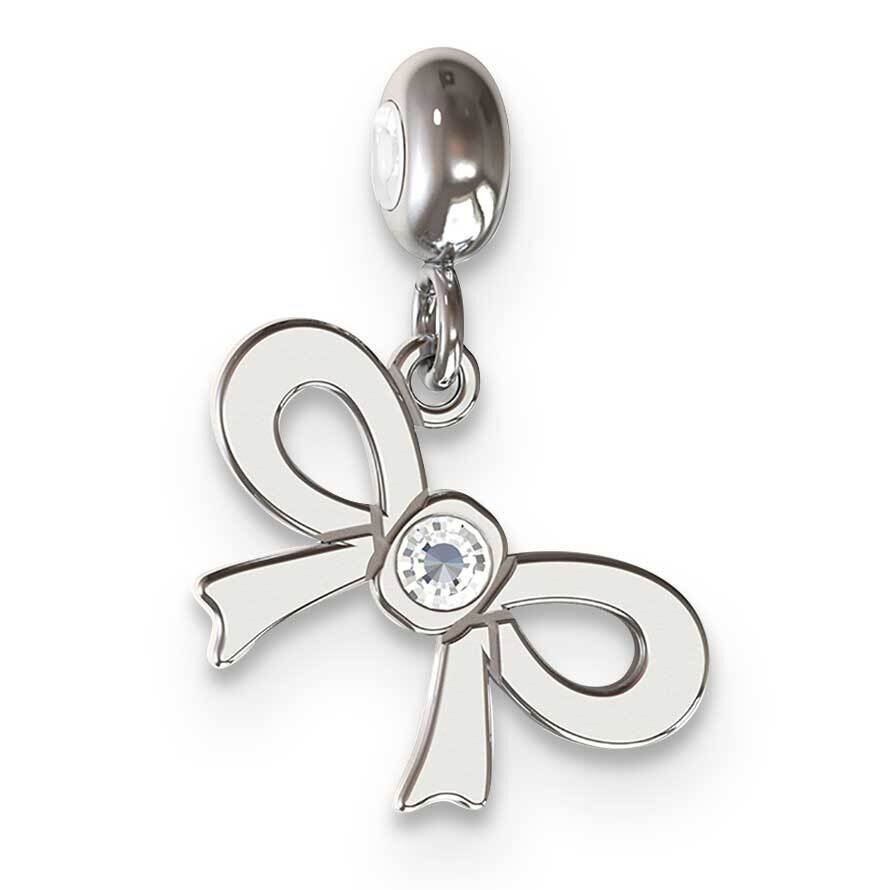 Memi Bow Tie Charm Sterling Silver Rhodium-plated ME113-SS
