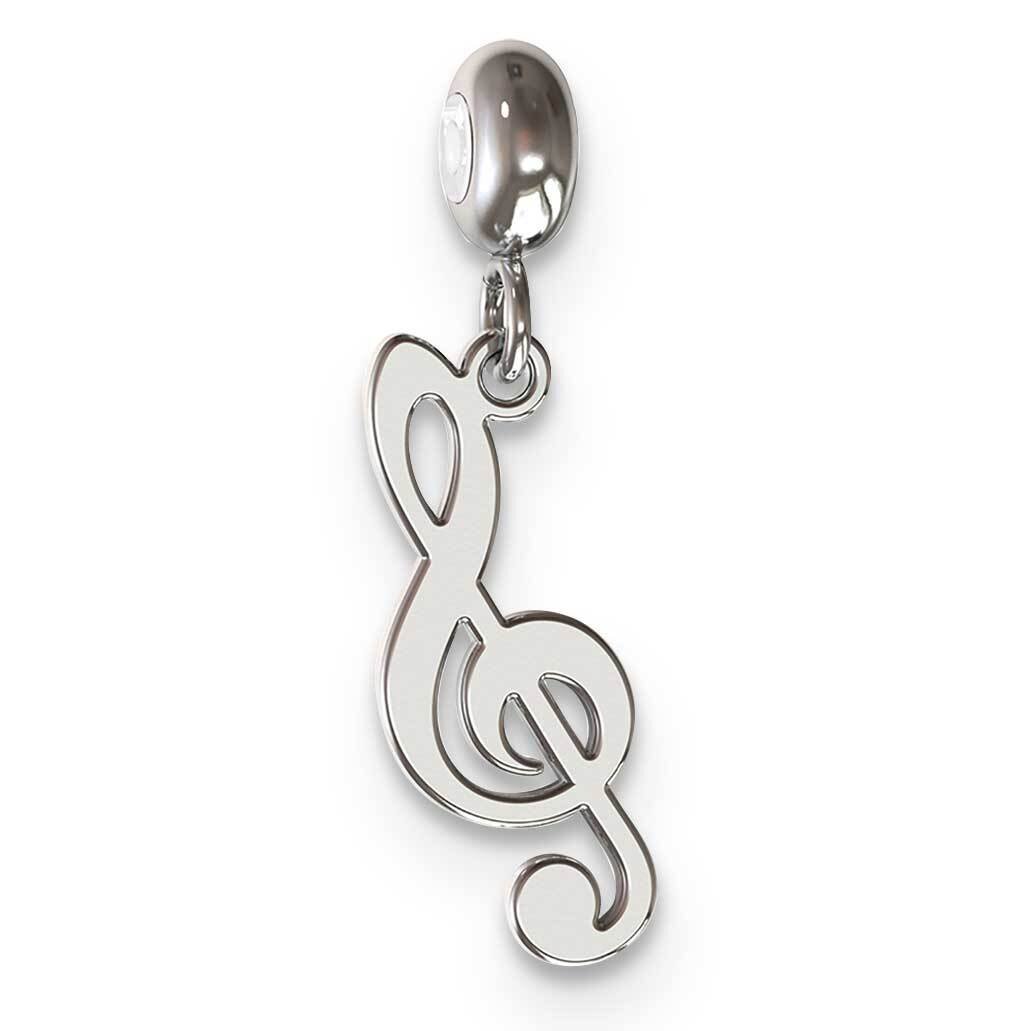 Memi Treble Clef Charm Sterling Silver Rhodium-plated ME124-SS, MPN: ME124-SS,
