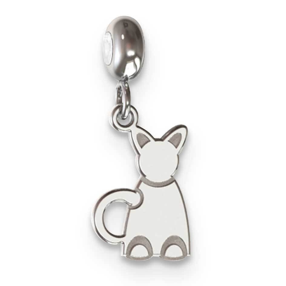 Memi Cat Charm Sterling Silver Rhodium-plated ME139-SS, MPN: ME139-SS,