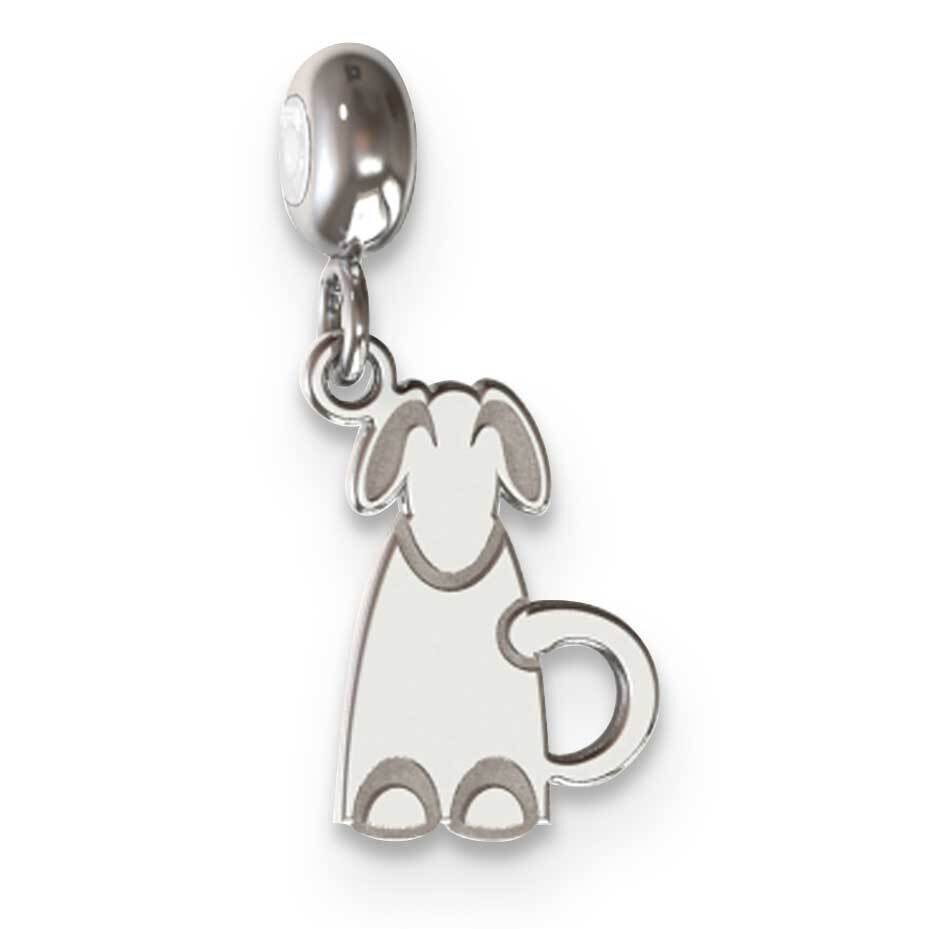 Memi Dog Charm Sterling Silver Rhodium-plated ME140-SS, MPN: ME140-SS,