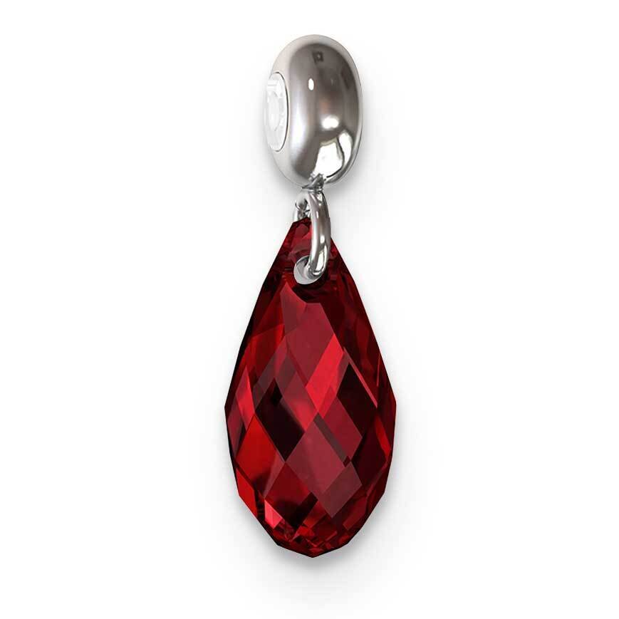 Memi July Teardrop Swarovski Crystal Charm Sterling Silver Rhodium-plated ME151JUL-SS, MPN: ME151JU…