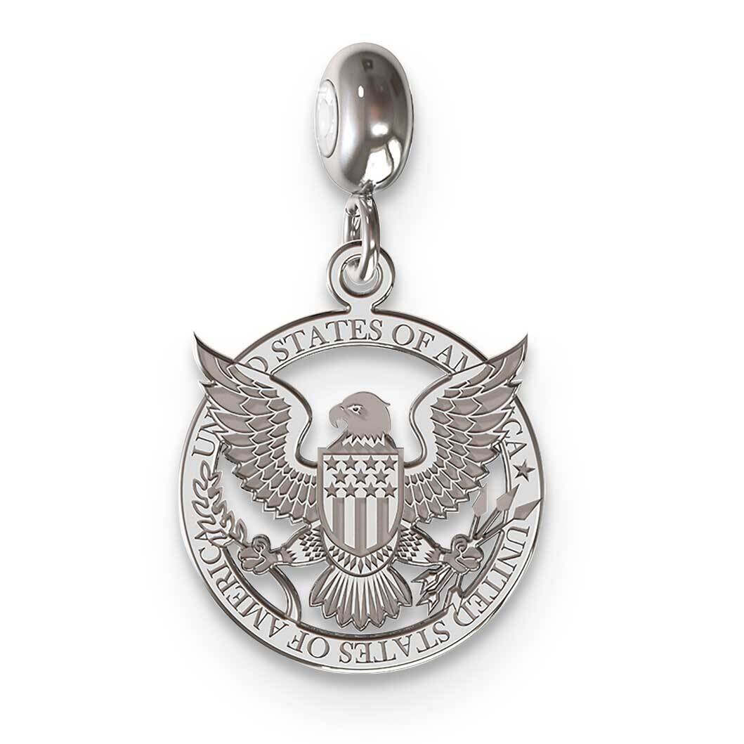 Memi American Seal Charm Sterling Silver Rhodium-plated ME189-SS