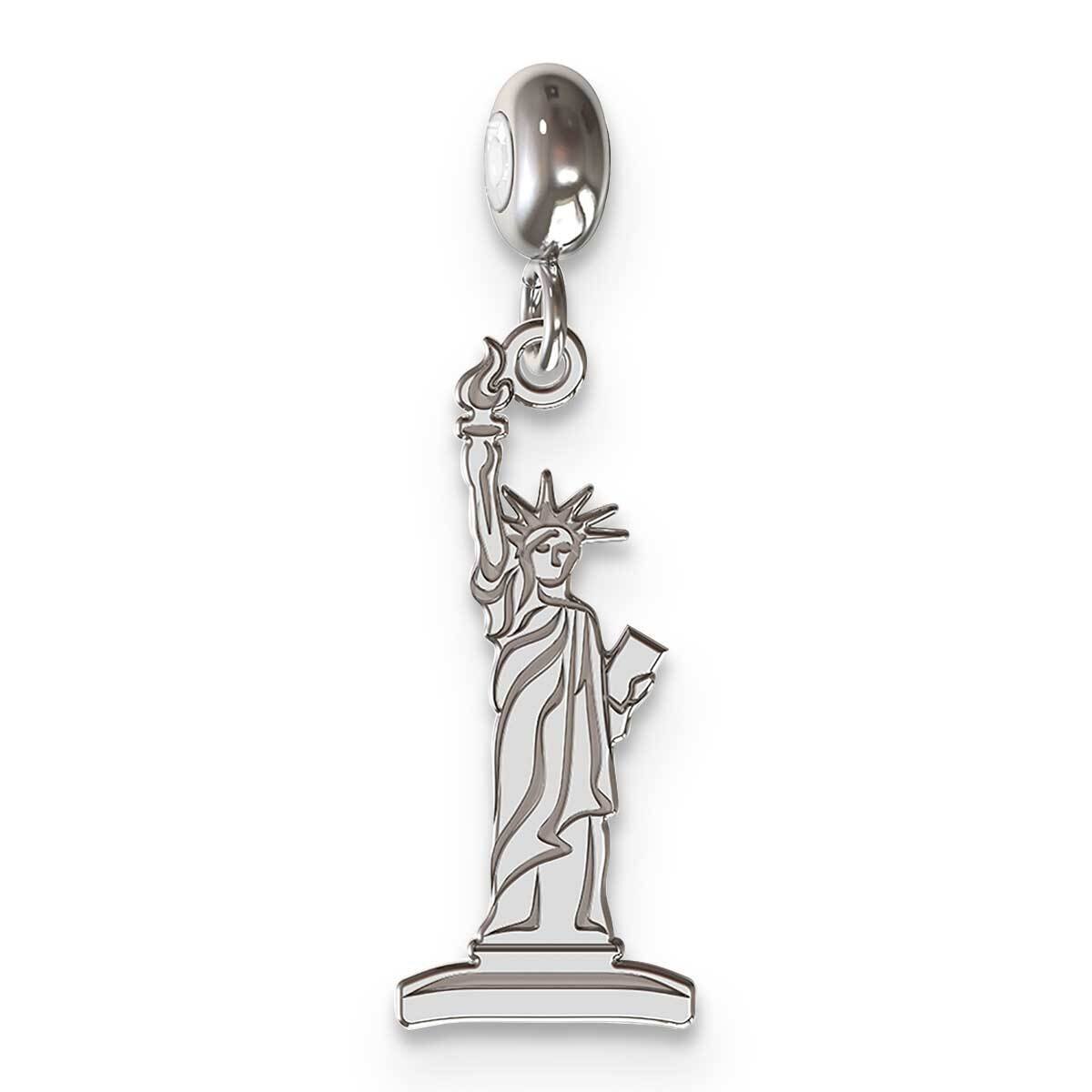 Memi Statue Of Liberty Charm Sterling Silver Rhodium-plated ME190-SS, MPN: ME190-SS,
