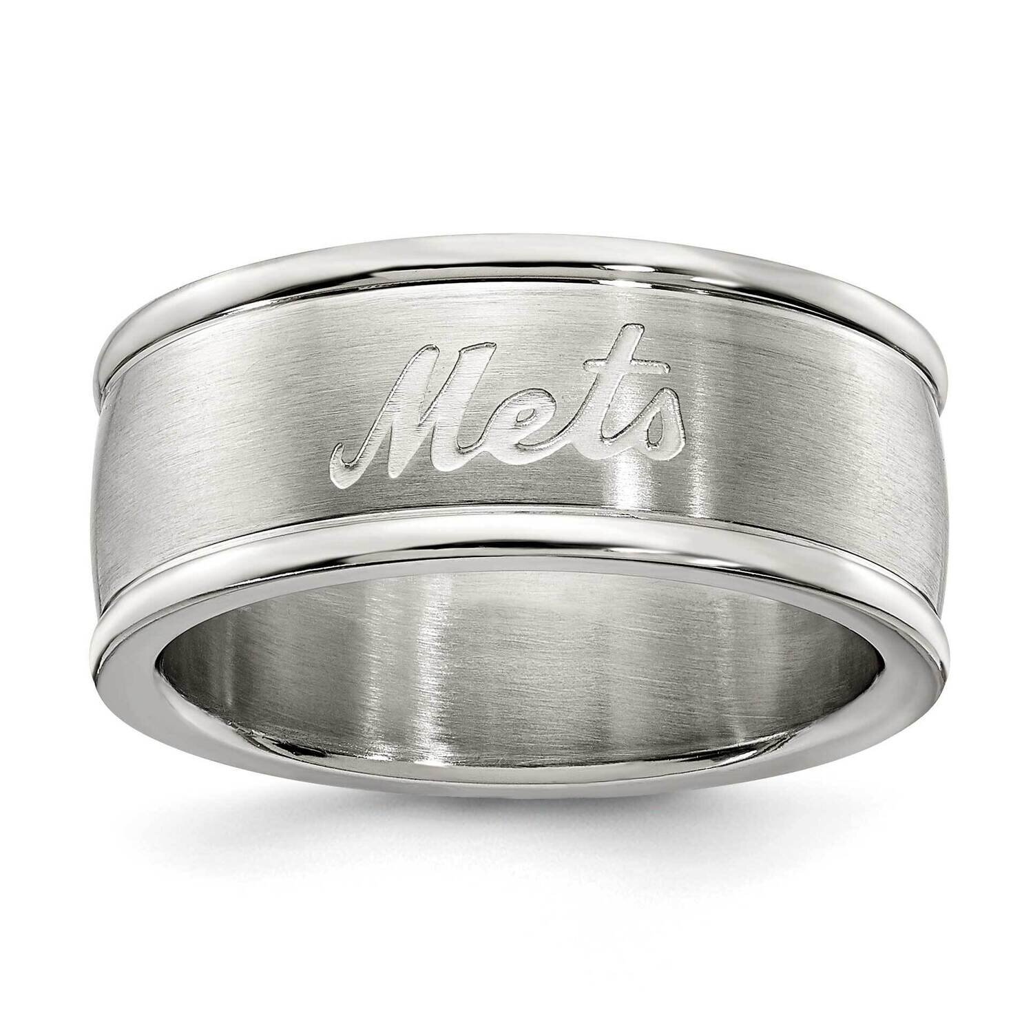 New York Mets Logo Band Ring Stainless Steel MET035-SZ6