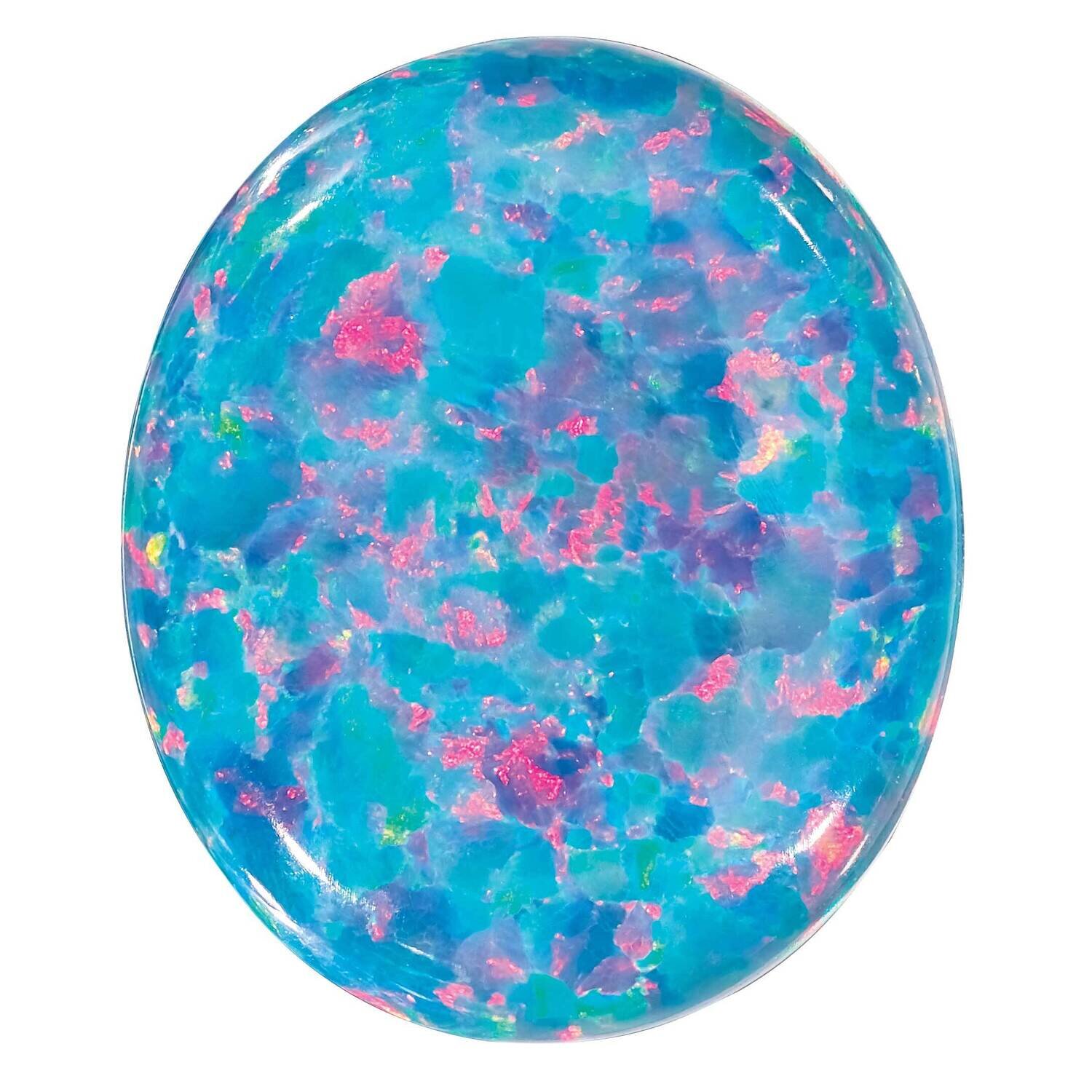 Imitation Opal Black 5x3mm Oval Cabochon OI-0503-OVC-BK, MPN: OI-OVC-BK,