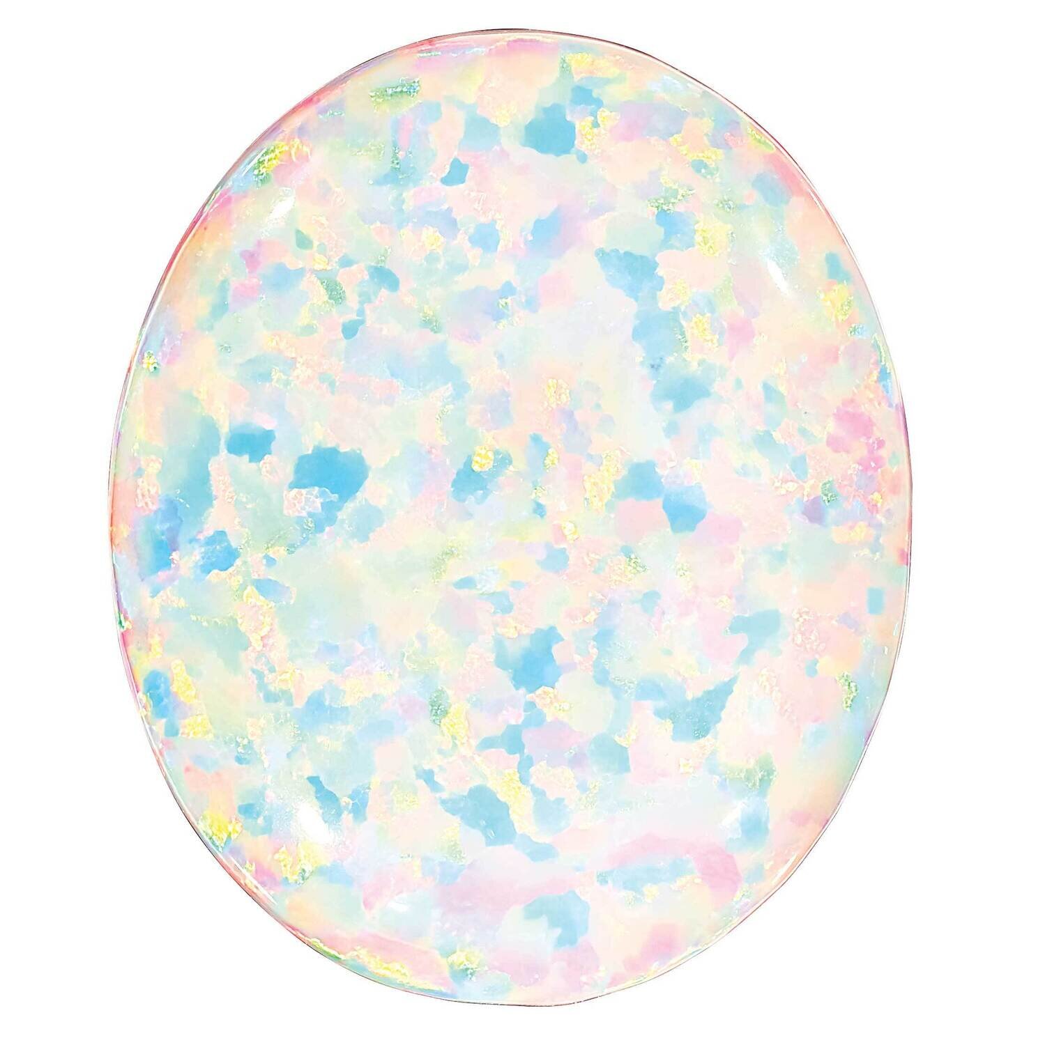 Imitation Opal White 5x3mm Oval Cabochon OI-0503-OVC-WH, MPN: OI-OVC-WH,