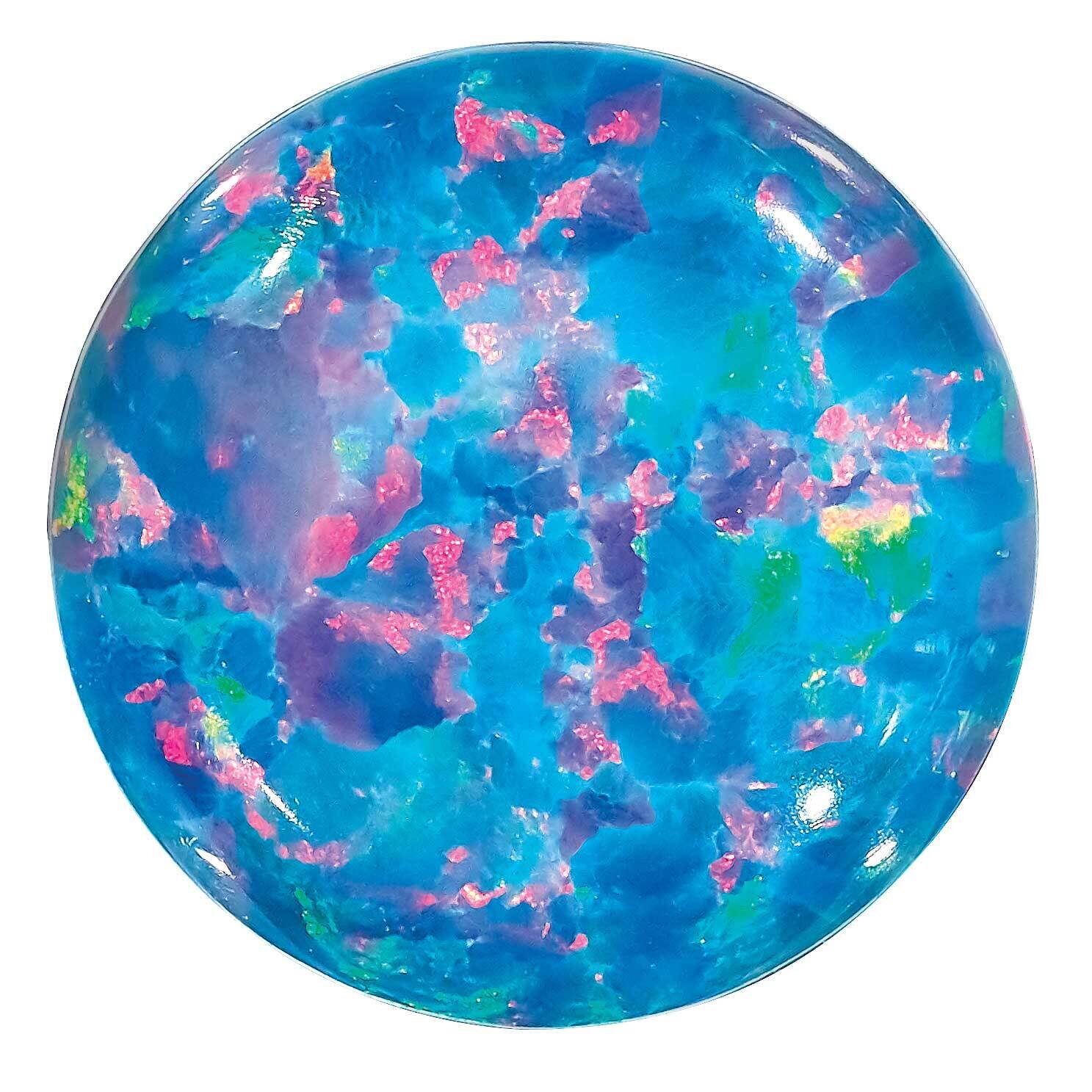 Imitation Opal Black 4mm Round Cabochon OI-0400-RDC-BK, MPN: OI-RDC-BK,