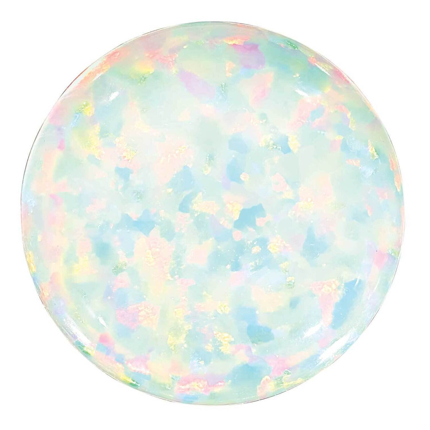 Imitation Opal White 4mm Round Cabochon OI-0400-RDC-WH, MPN: OI-RDC-WH,