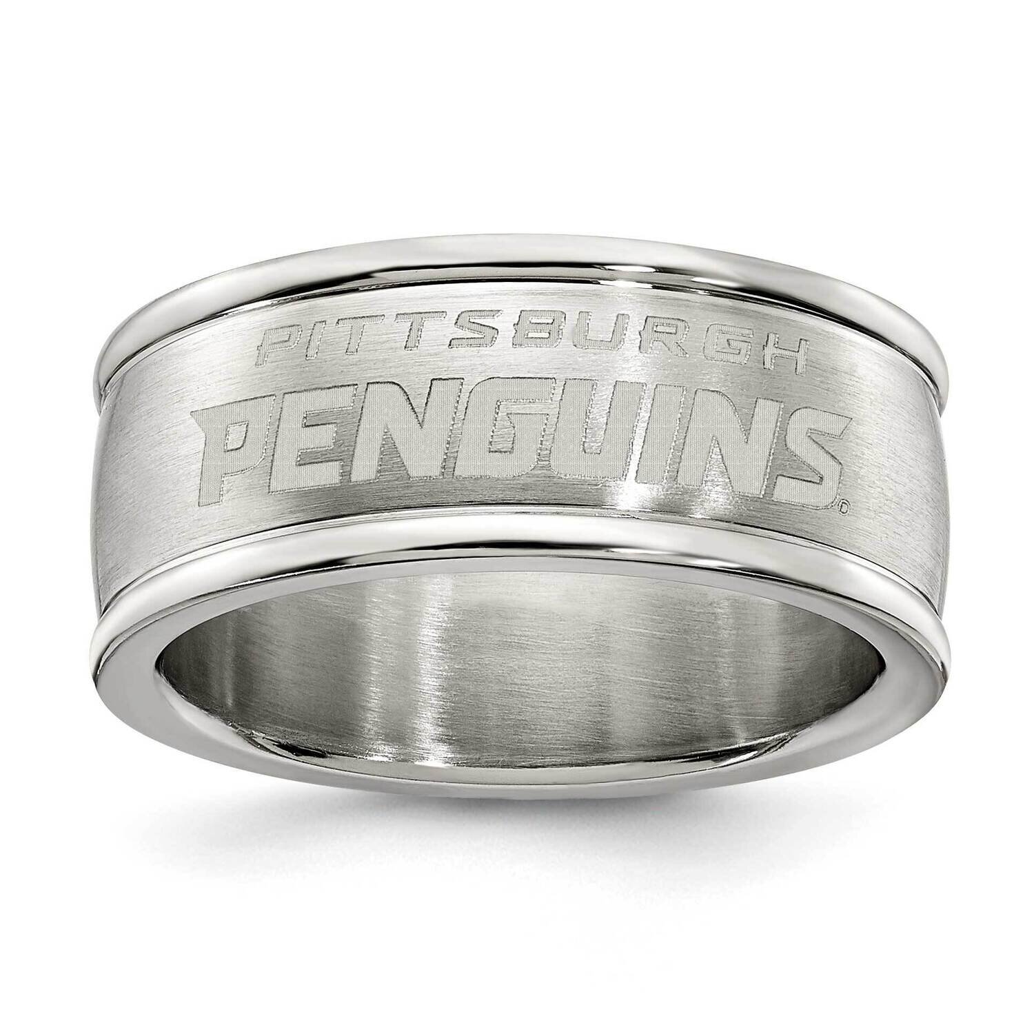 Pittsburgh Penguins Logo Band Ring Stainless Steel PEN035-SZ6, MPN: PEN035, 634401794178
