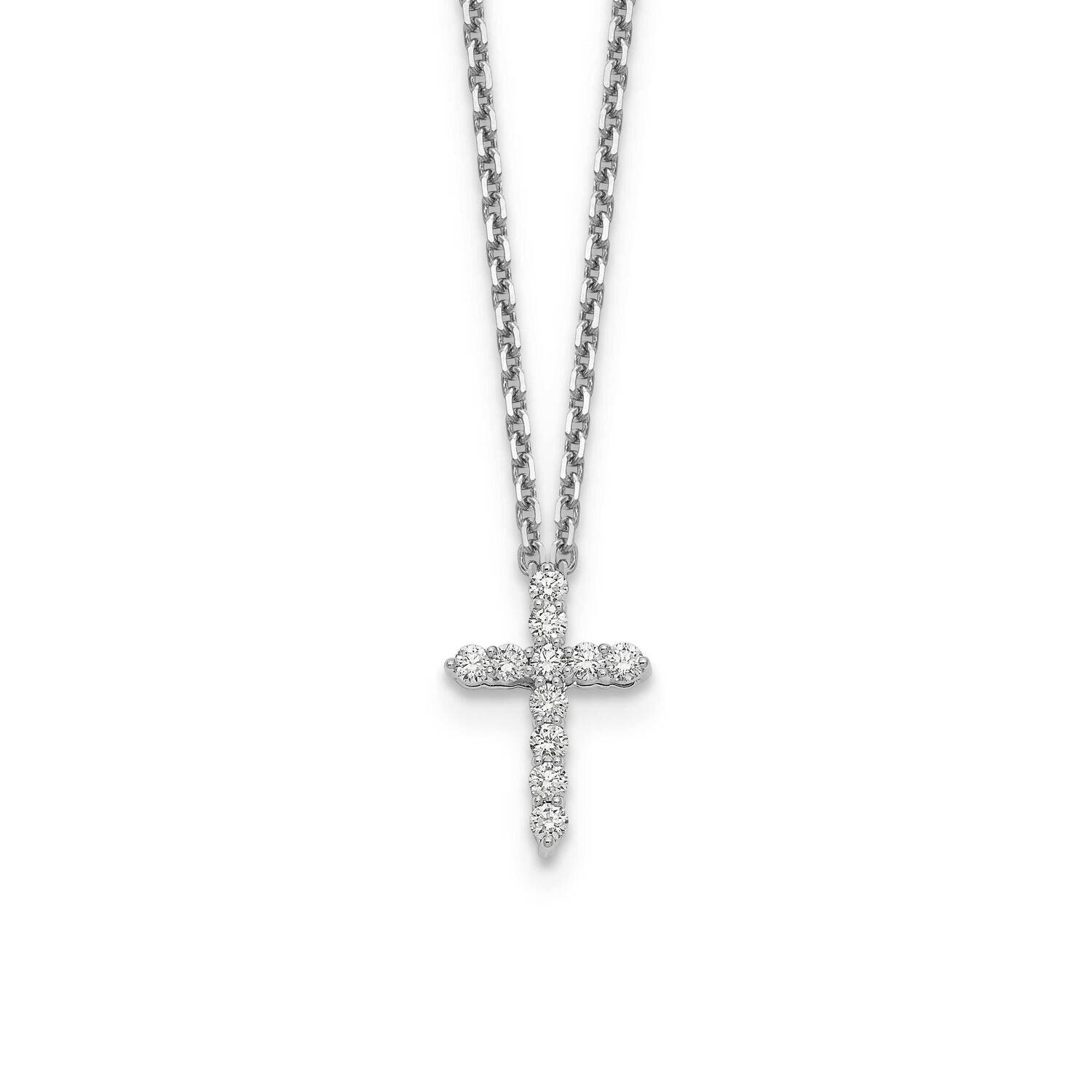 Cross Pendant with Chain 14k White Gold PM1000-025-WA, MPN: PM1000-025-WLD, 191101414602