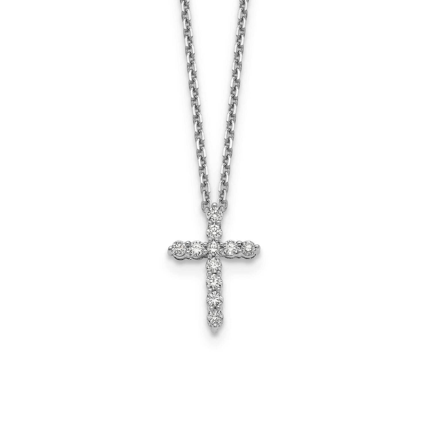 Cross Pendant with Chain 14k White Gold PM1000-033-WA, MPN: PM1000-033-WLD, 191101806018