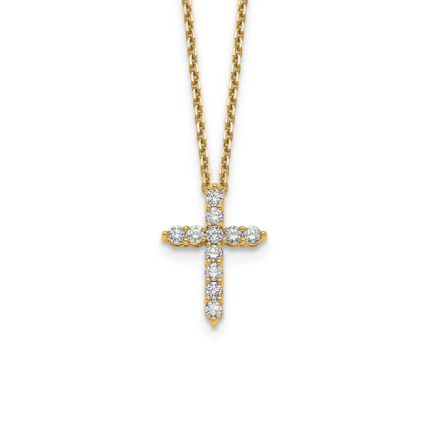 Cross Pendant with Chain 14k Gold PM1000-050-YA